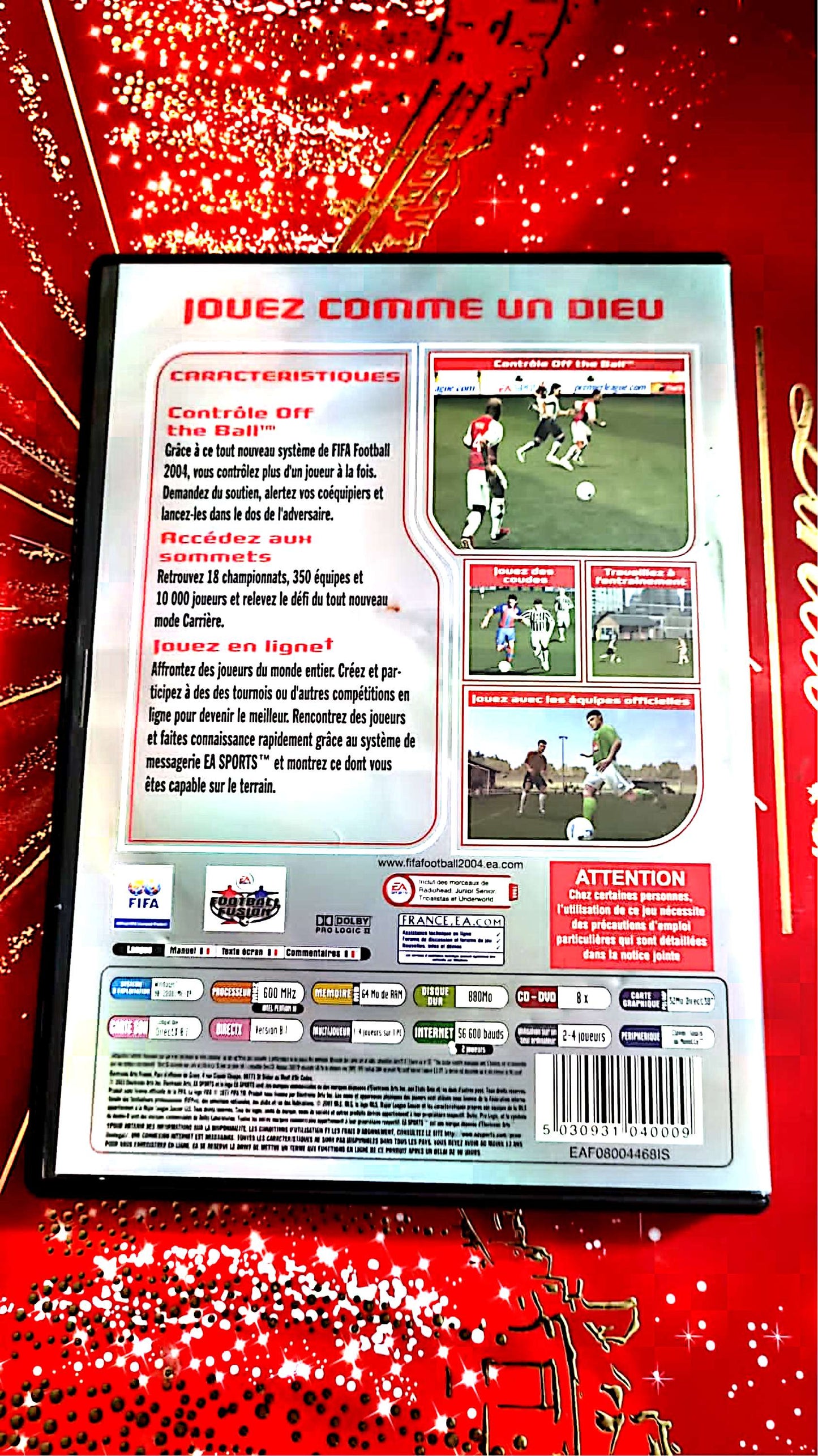 jeu PC ea sports fifa football 2004
