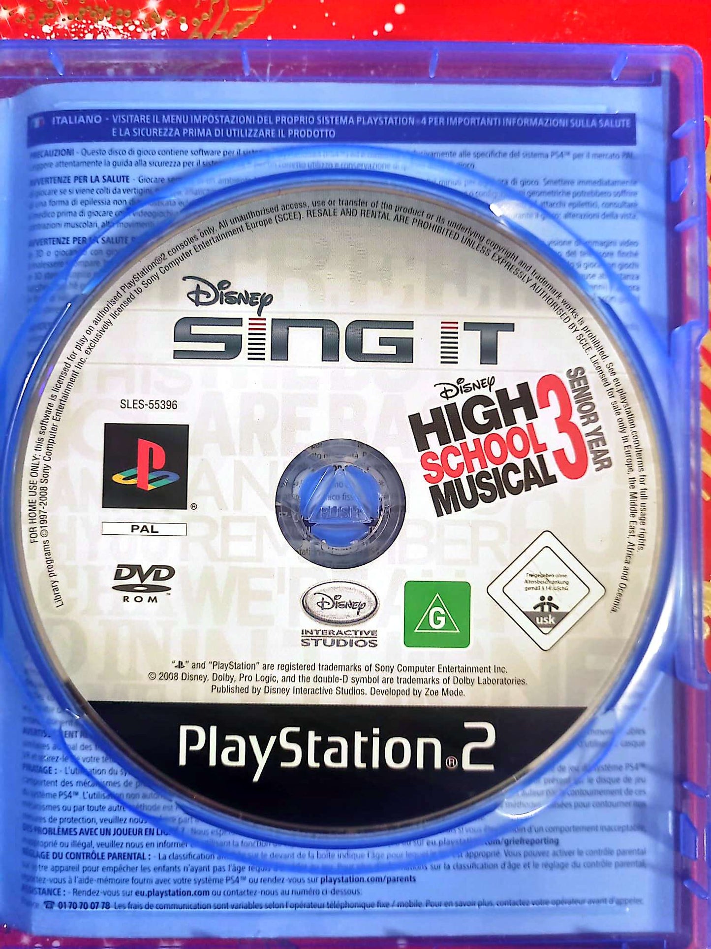 Disney Sing It High School Musical 3 – PS2 – CD seul sans boîtier – Karaoké jeu ps2