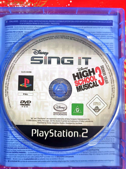 Disney Sing It High School Musical 3 – PS2 – CD seul sans boîtier – Karaoké jeu ps2