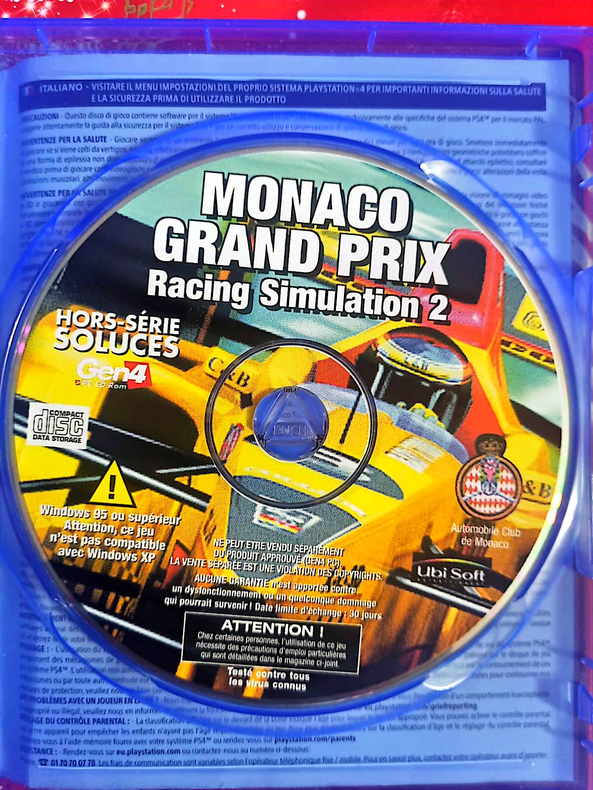 Monaco Grand Prix Racing Simulation 2 – PC – CD seul sans boîtier – Simulation F1 jeu pc