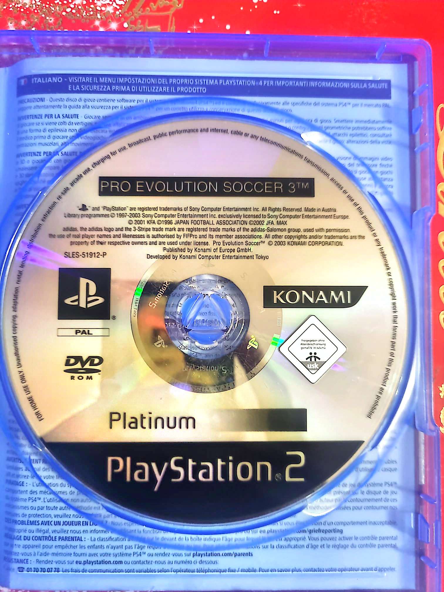 Pro Evolution Soccer 3 – PS2 – CD seul sans boîtier – Jeu de football jeu ps2