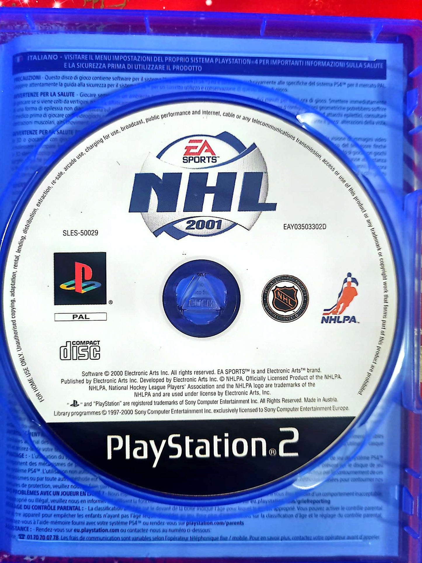 NHL 2001 – PS2 – CD seul sans boîtier – Jeu de hockey sur glace jeu ps2