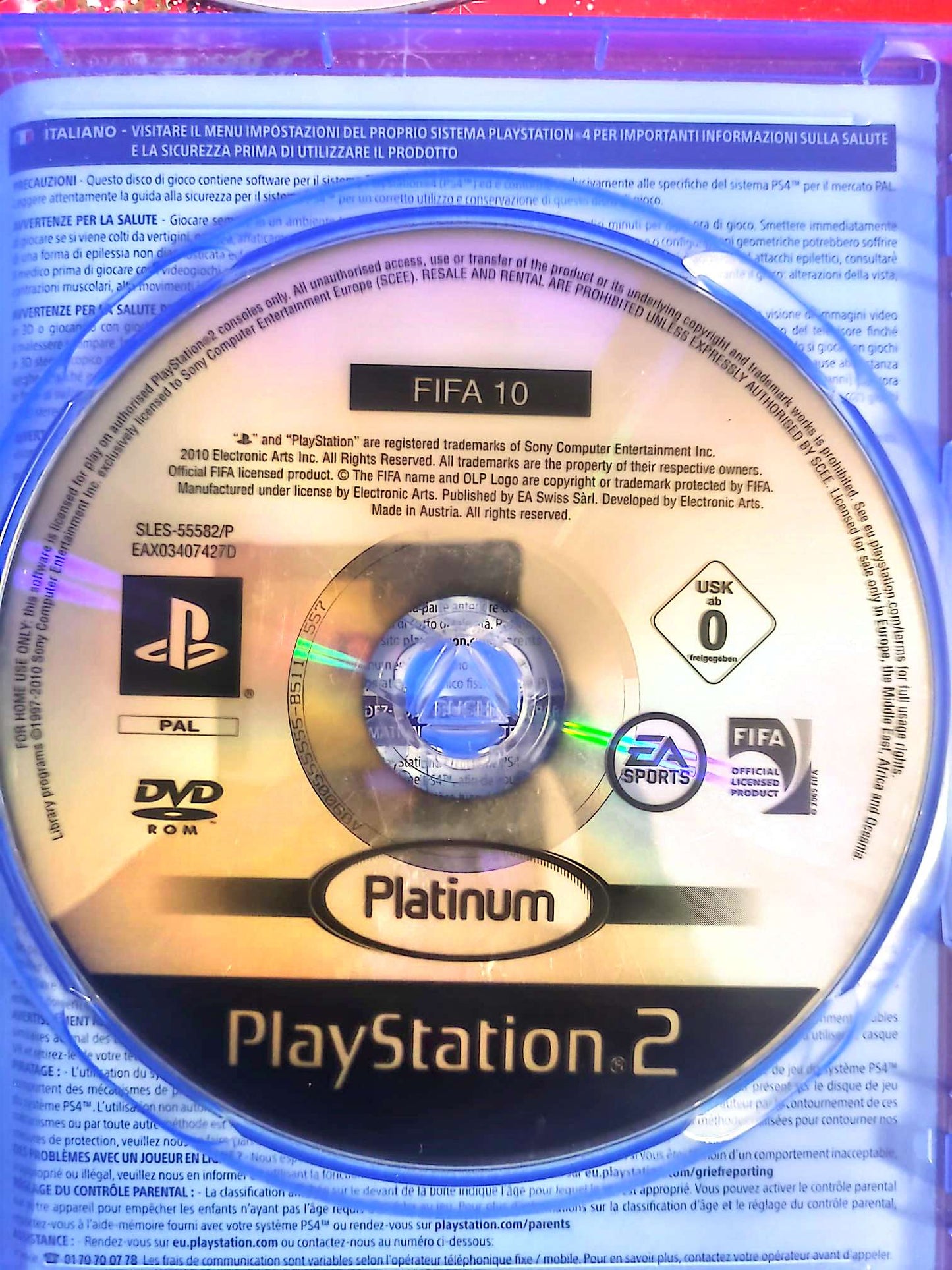 FIFA 10 – PS2 – CD seul sans boîtier – Jeu de football jeu ps2