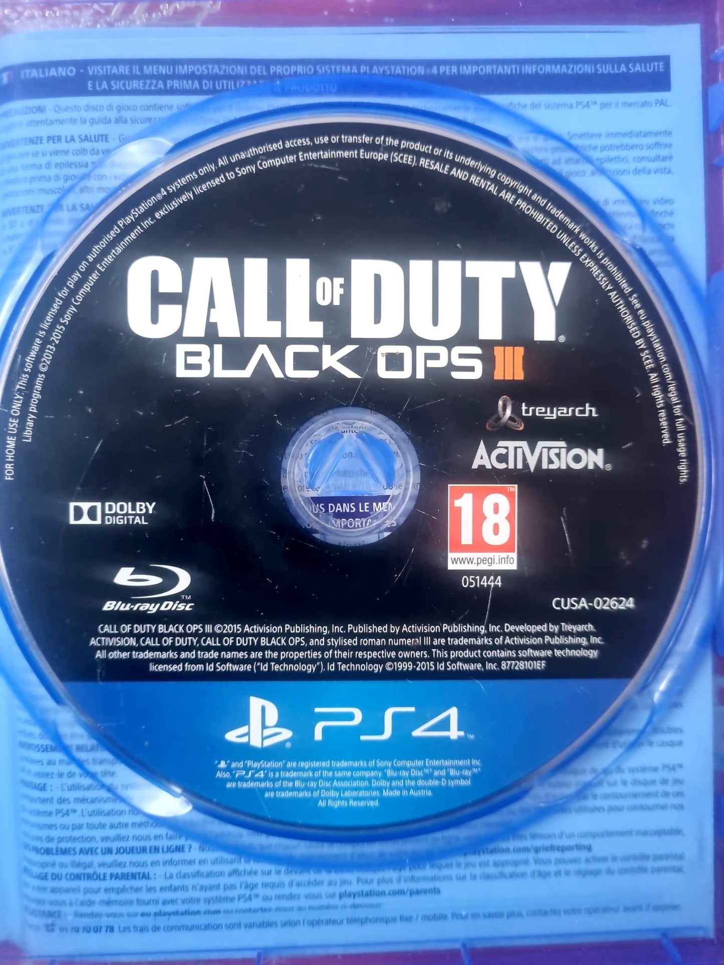 Call of Duty Black Ops III PS4 – Jeu Seul Sans Boîtier – Blu-ray – PEGI 18 – Version Française
