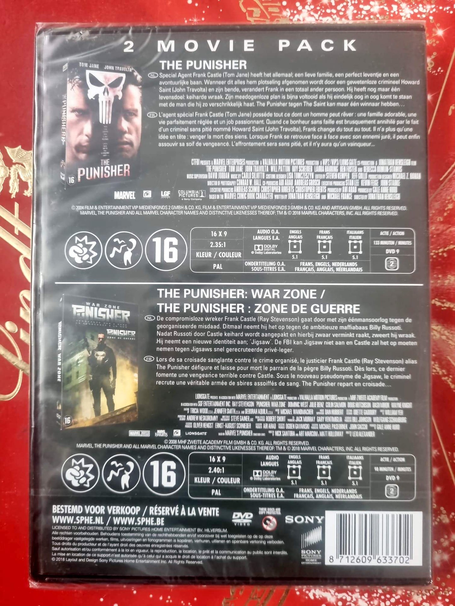 The Punisher + The Punisher War Zone – Coffret 2 DVD Action 16+ PAL – Zone 2