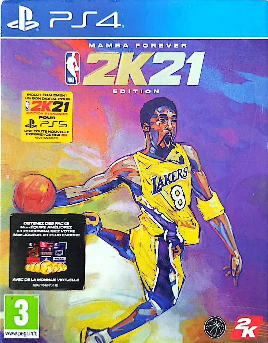 NBA 2K21 Mamba Forever Edition PS4 PlayStation 4 Jeu Vidéo Basketball Kobe Bryant NBA MyTEAM Version Française