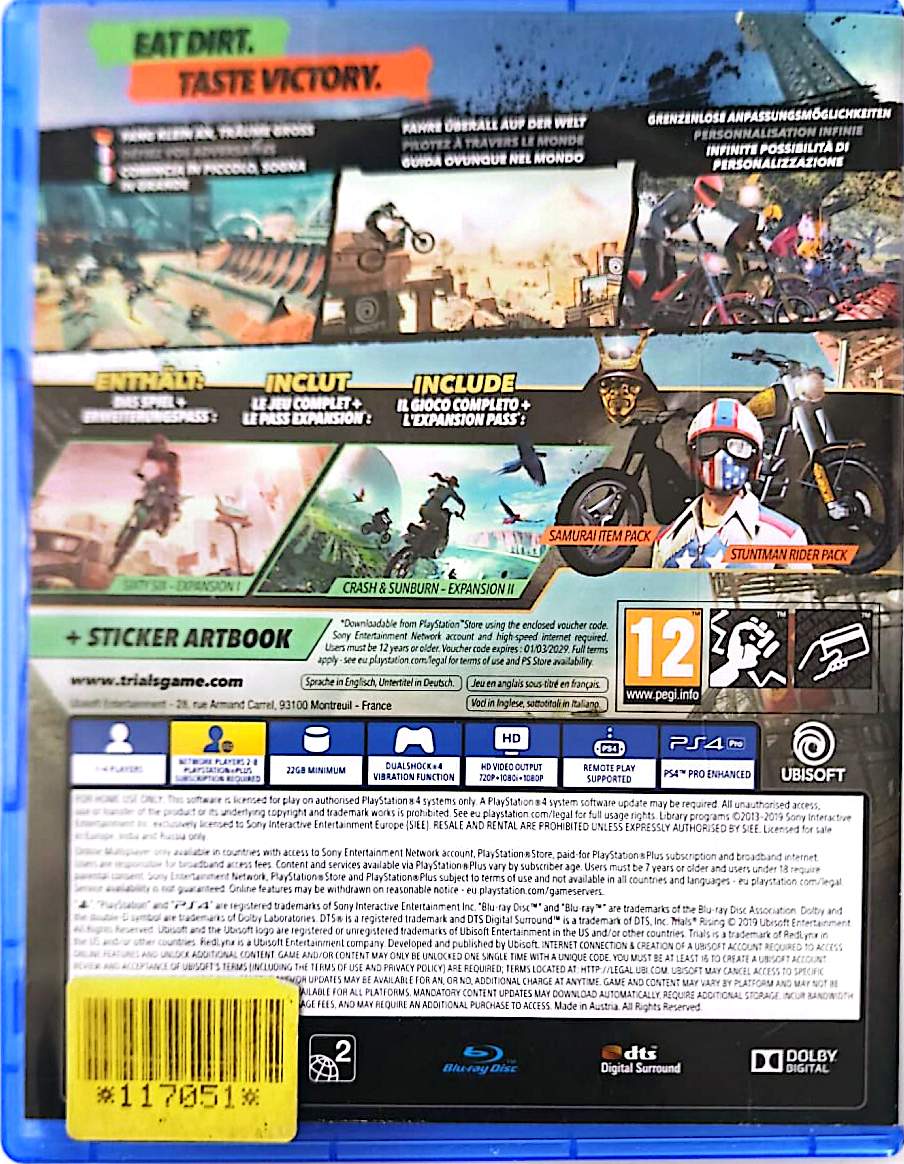 Trials Rising Gold Edition PS4 PlayStation 4 Jeu Vidéo Moto Cascade Ubisoft – Expansion Pass Inclus