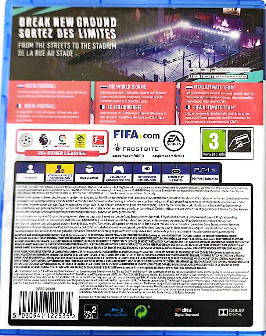 FIFA 20 PS4 PlayStation 4 Jeu Vidéo Football EA Sports Ultimate Team Version Française