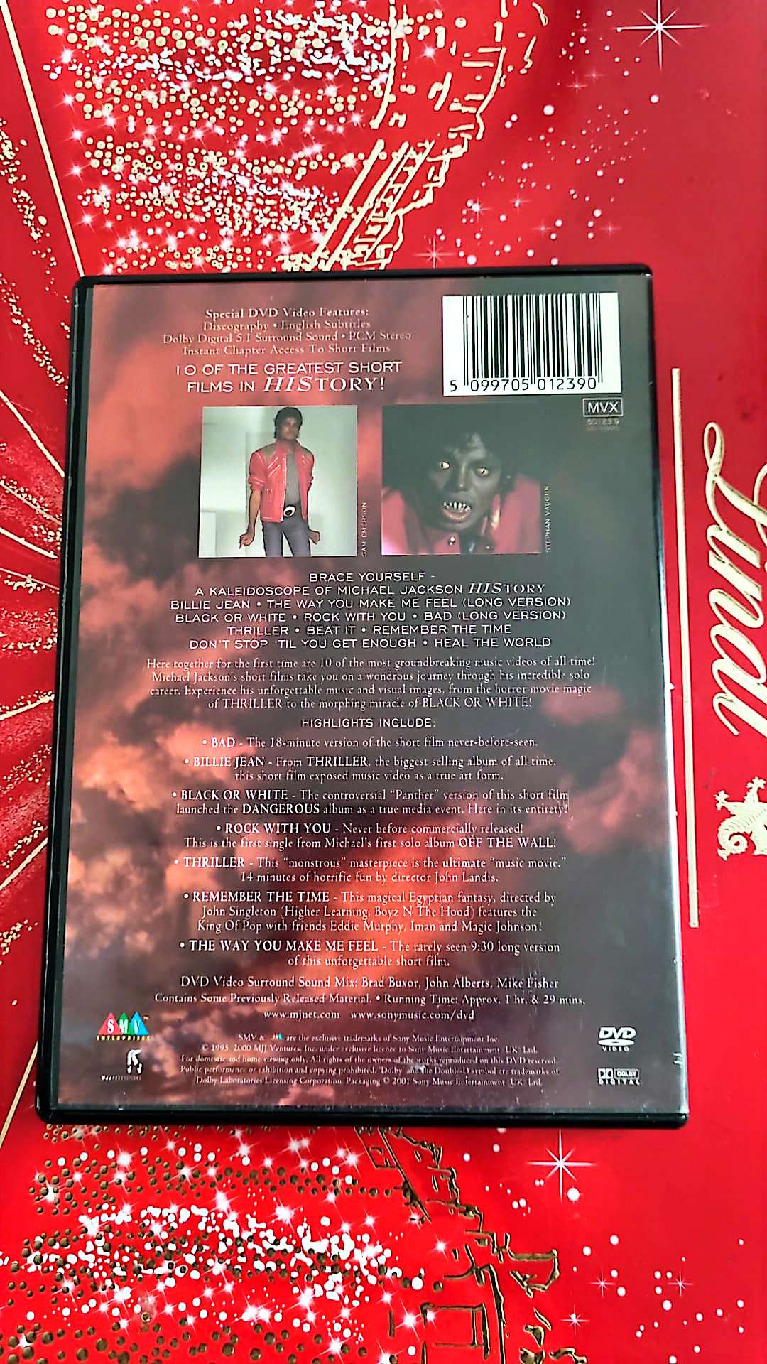 DVD michael jackson video greatest hits history