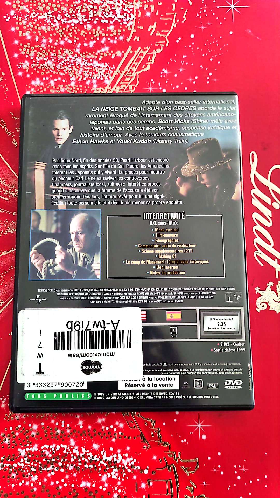 DVD la neige tombait sur les cèdres