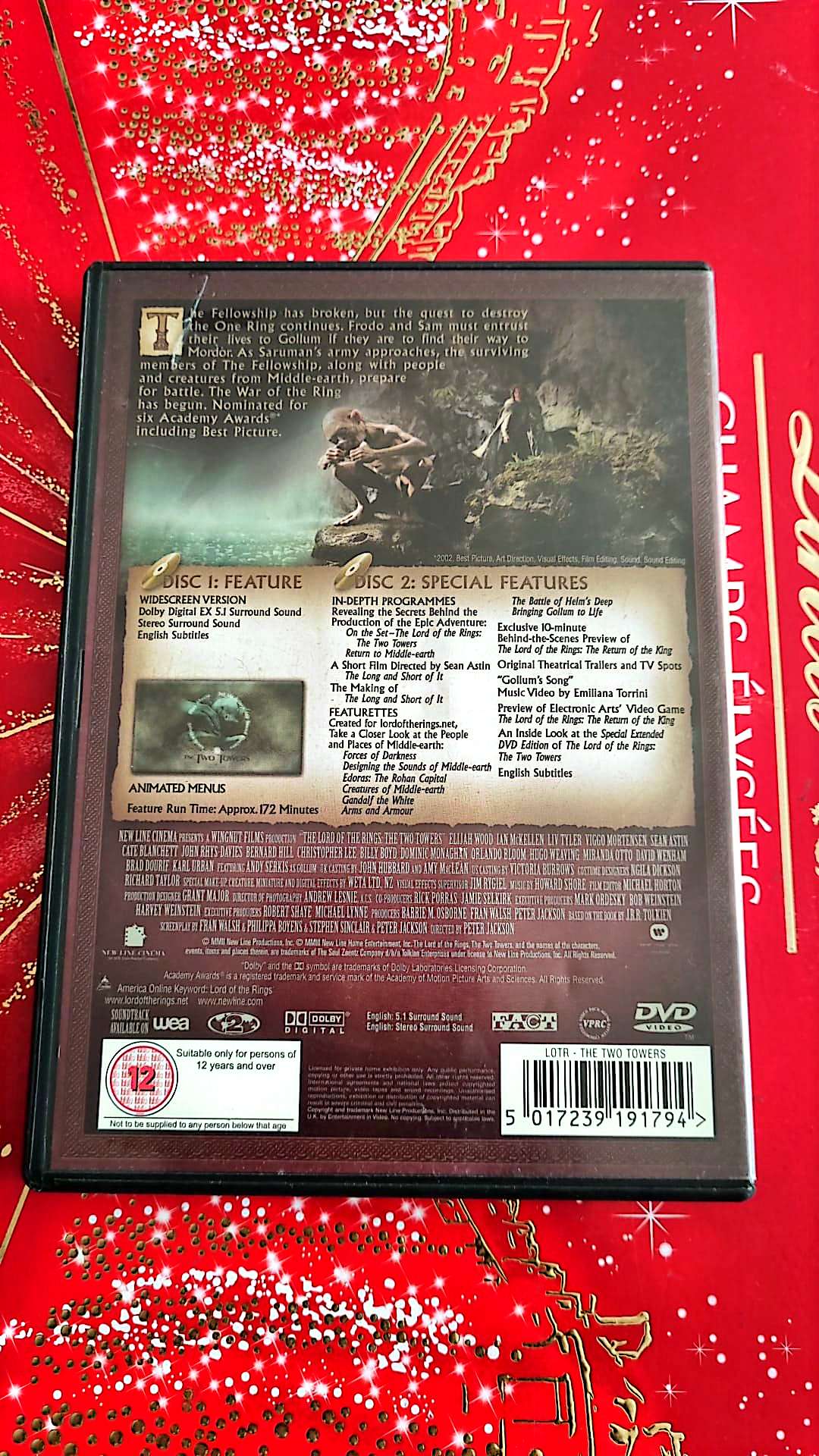 DVD the lord of the rings the two towers