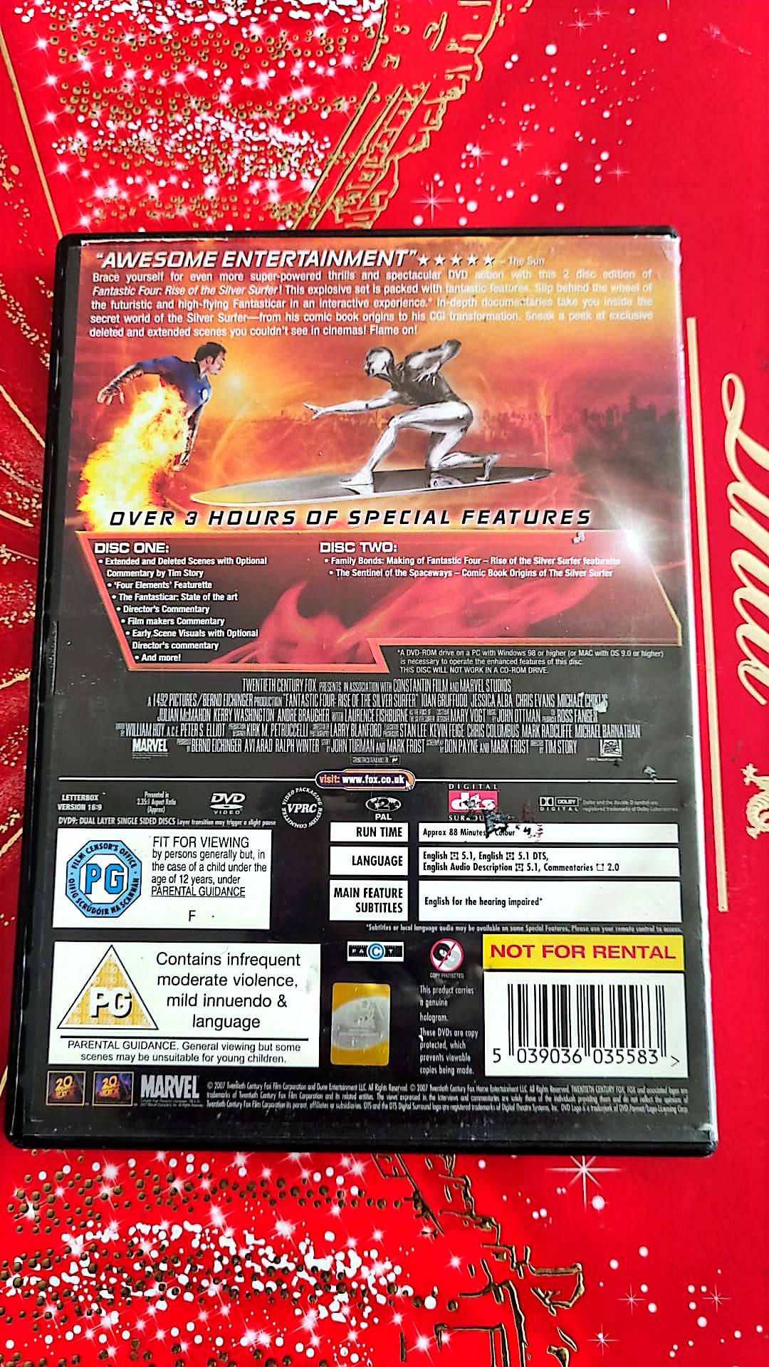DVD fantastic 4 rise of the silver surfer