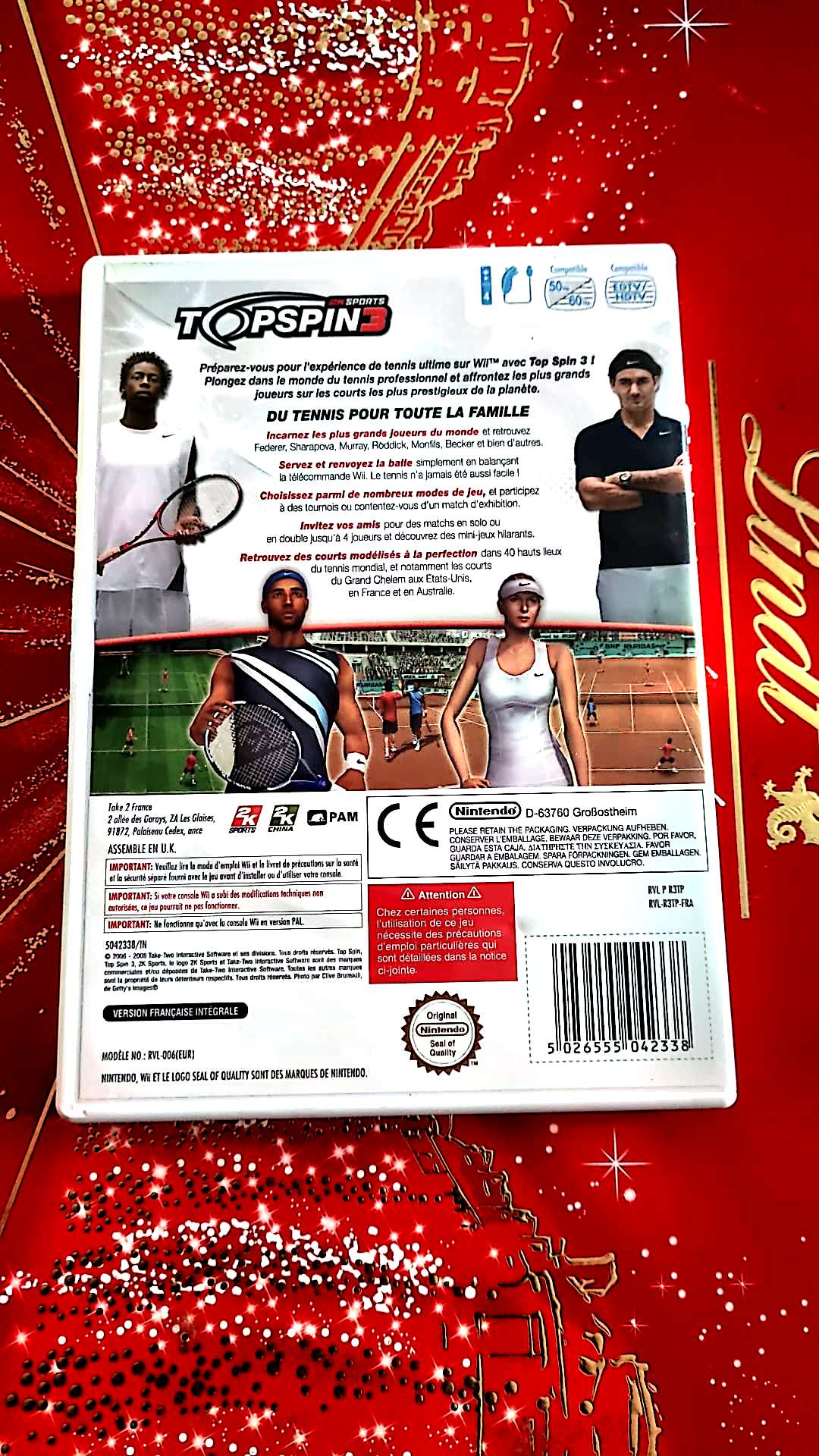 jeu wii 2ksports top spin 3