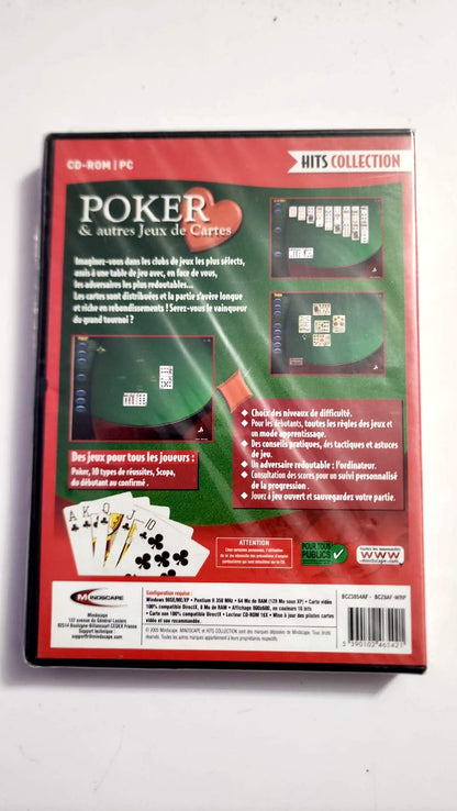 Poker & autres jeux de cartes – PC CD-ROM – Mindscape Hits Collection – Neuf