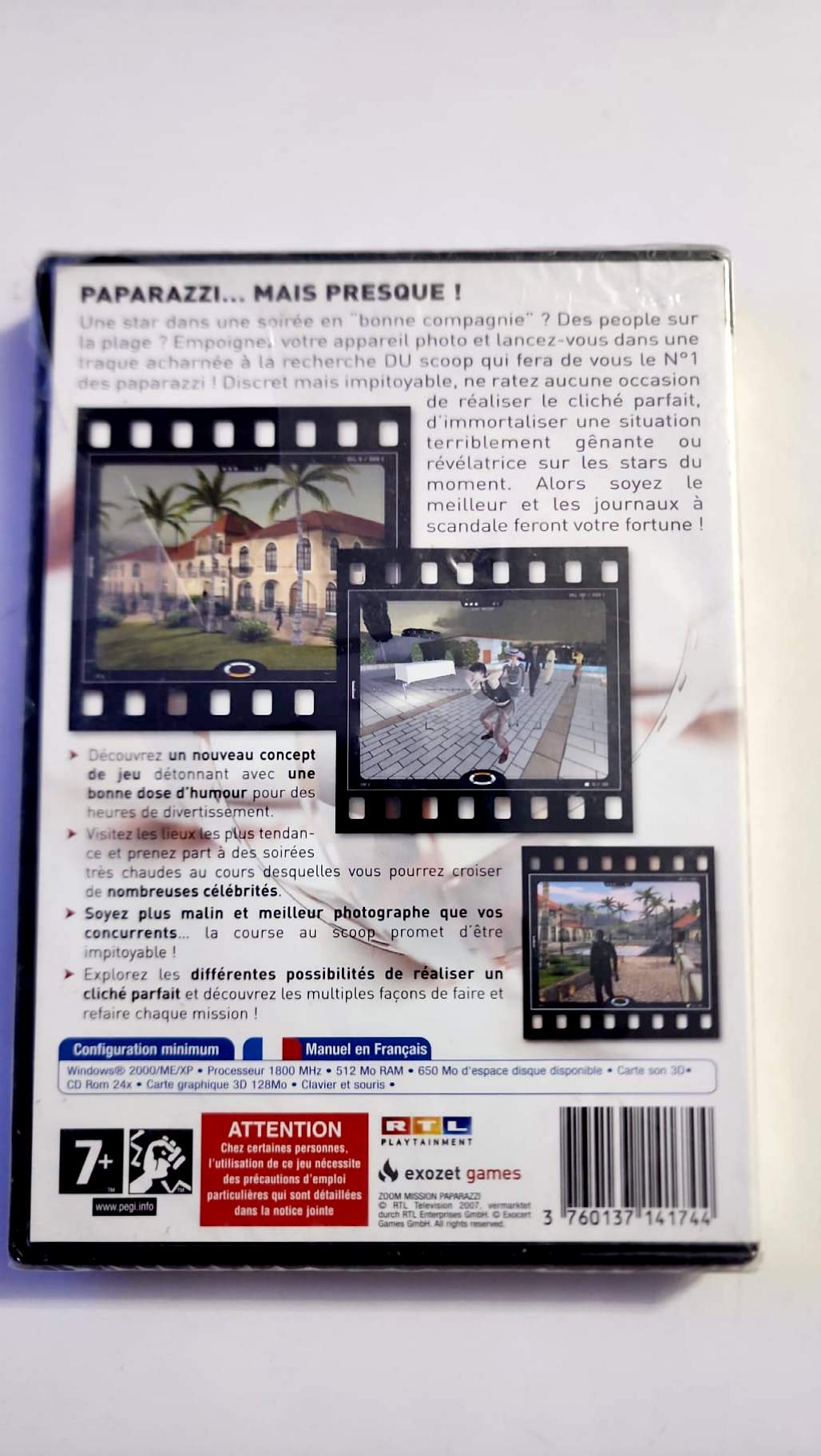Zoom Mission Paparazzi – PC CD-ROM – RTL Playtainment – Neuf