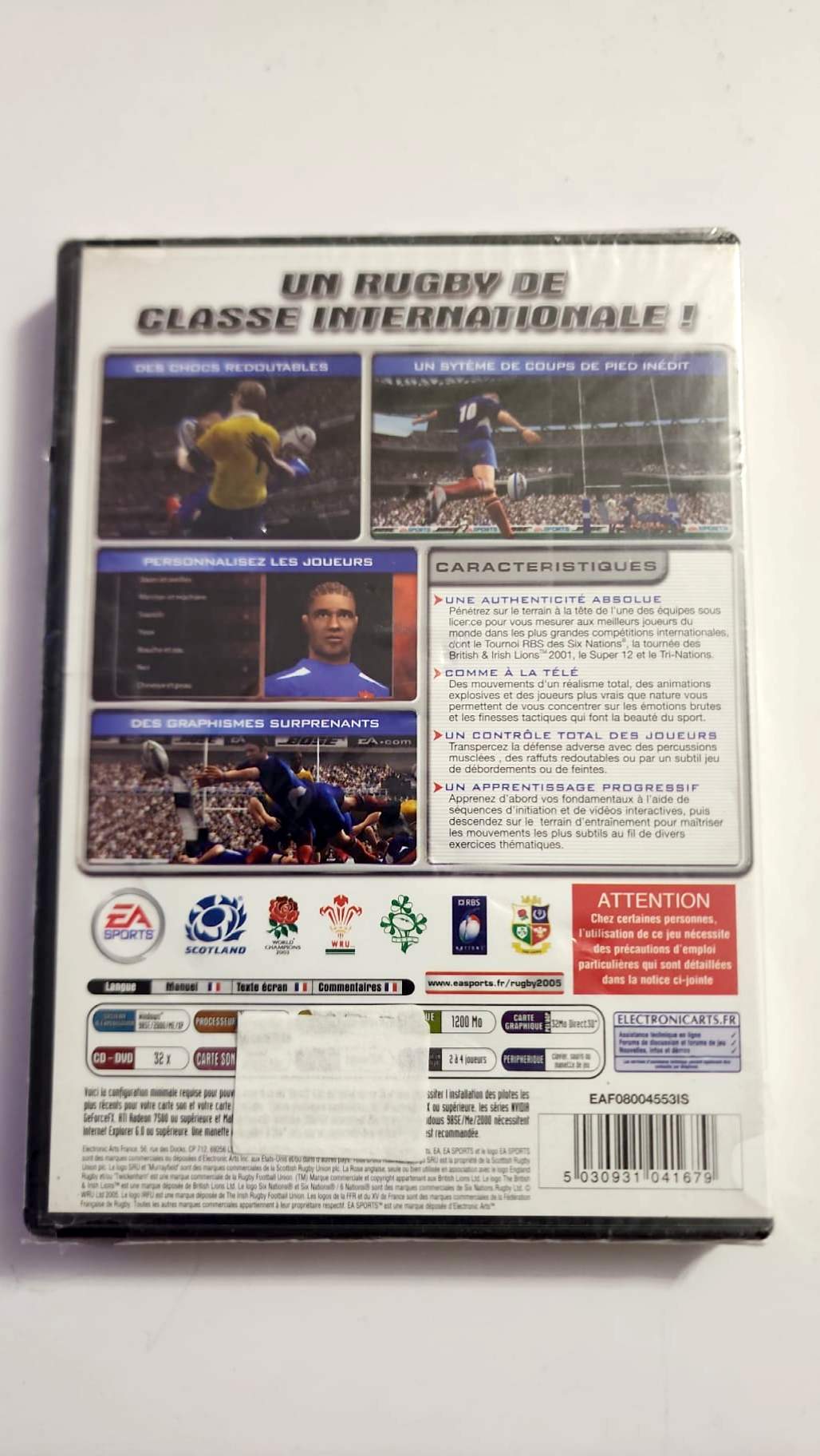 Rugby 2005 – PC CD-ROM – EA Sports – Neuf