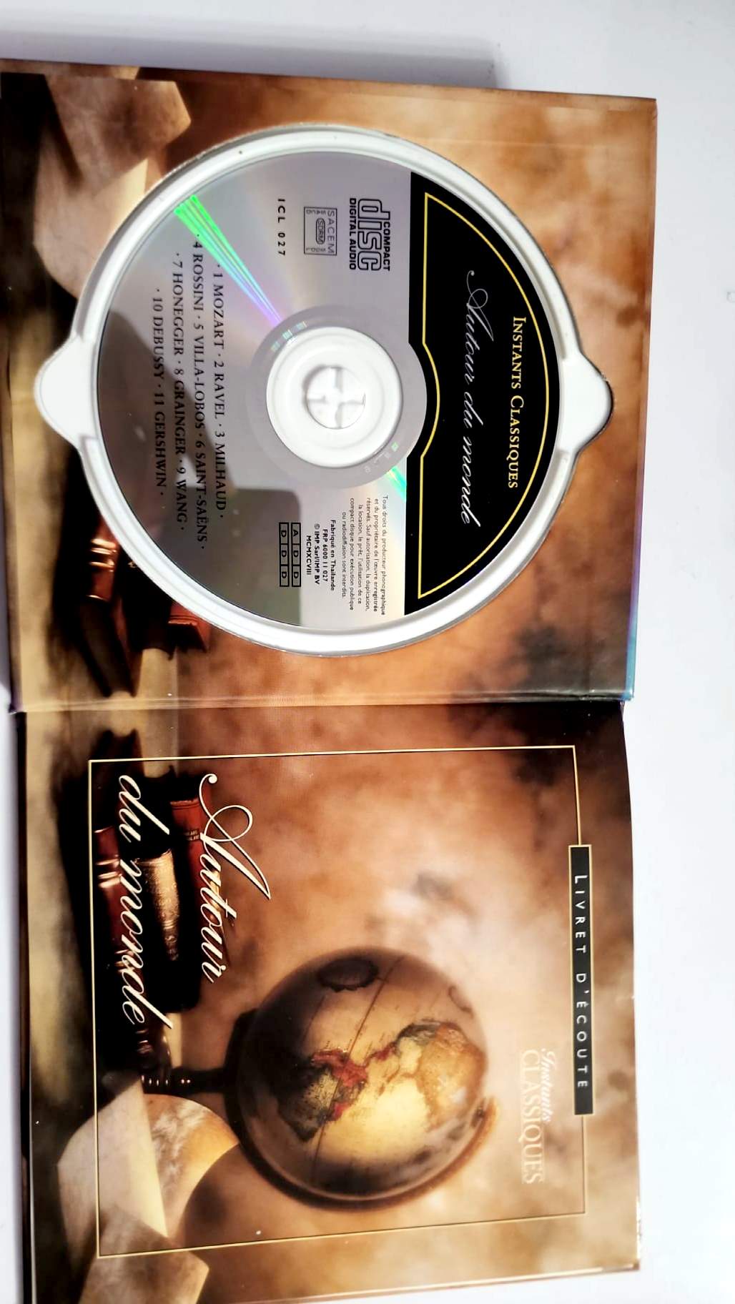 Autour du monde – Instants Classiques – Livre + CD audio – Très bon état