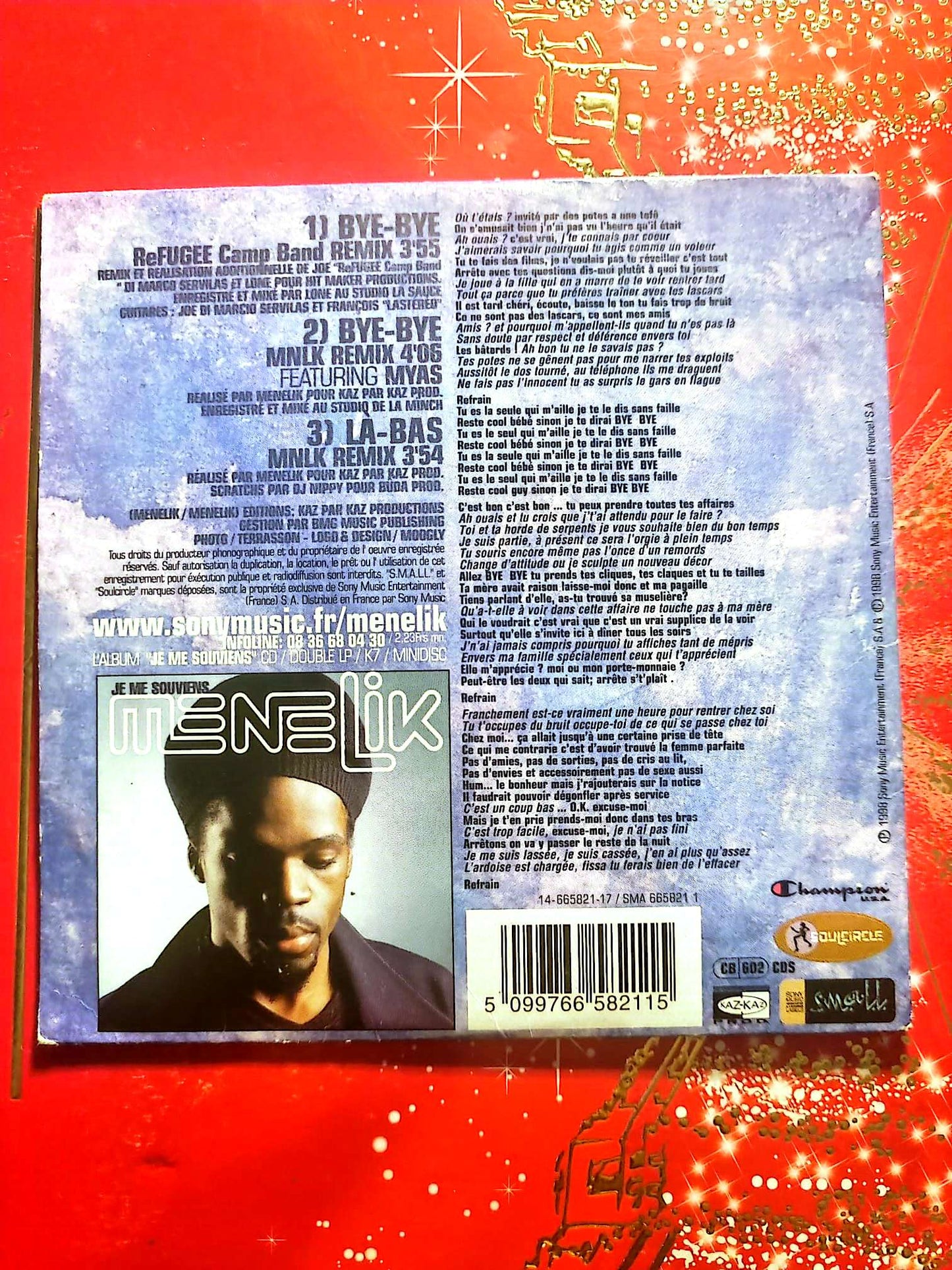 Menelik – Bye-Bye (Re Fugée Camp Band Remix) CD Single Rap Français cd single
