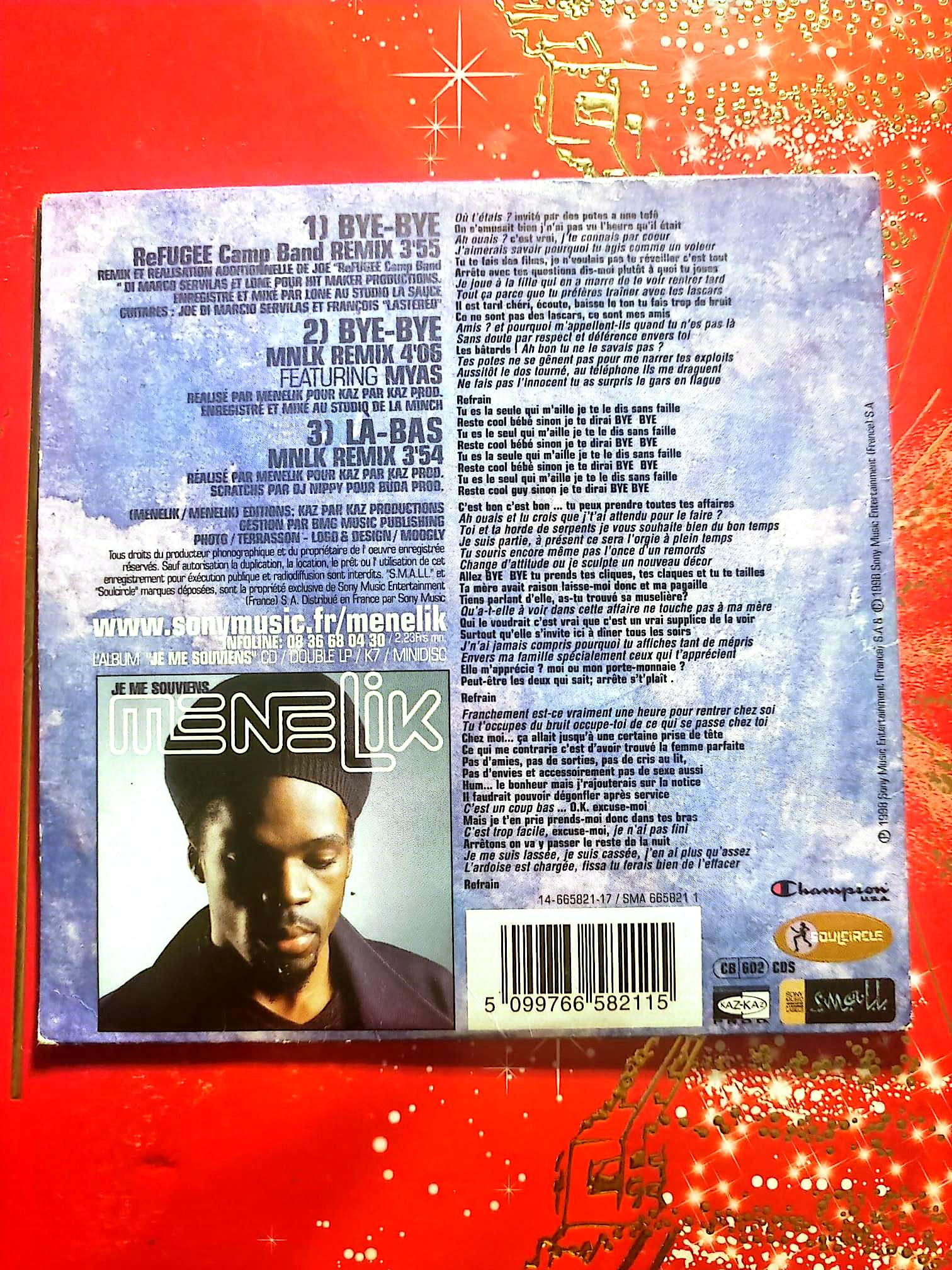 Menelik – Bye-Bye (Re Fugée Camp Band Remix) CD Single Rap Français cd single