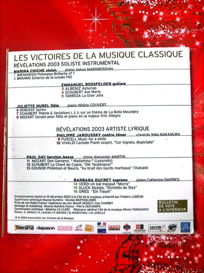 Les Révélations des Victoires de la Musique Classique CD 2003 cd audio