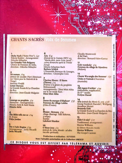 Chants Sacrés – Voix de femmes CD Musiques Spirituelles du Monde cd audio