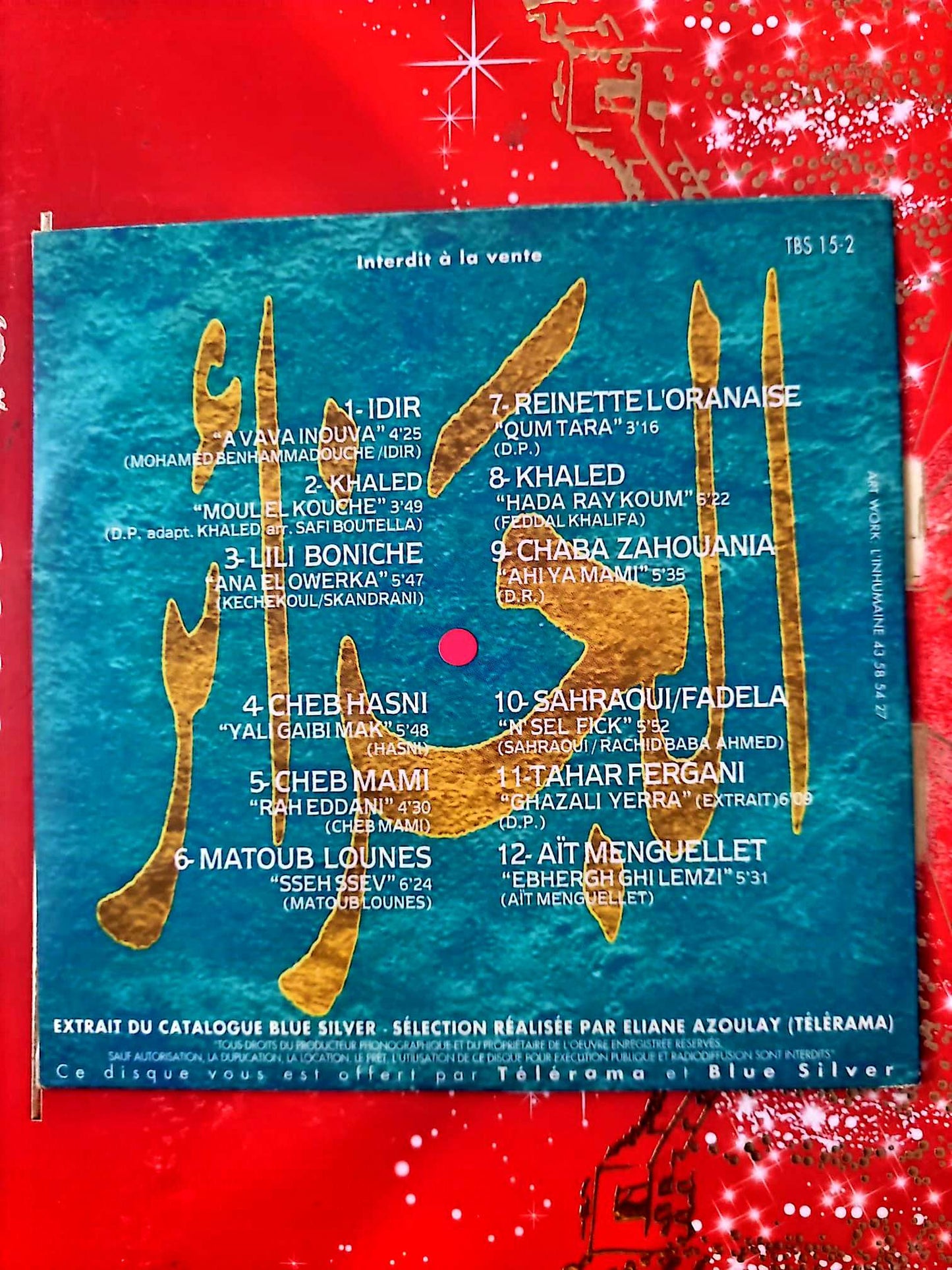 Musiques d’Algérie – Compilation CD Khaled Idir Cheb Hasni Blue Silver cd audio