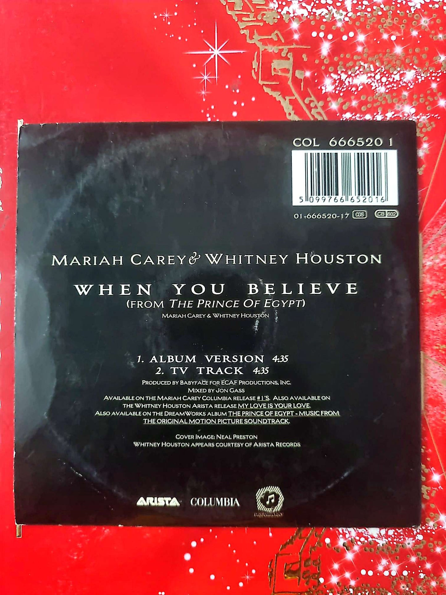 Mariah Carey & Whitney Houston – When You Believe CD Single Pop Soul cd single