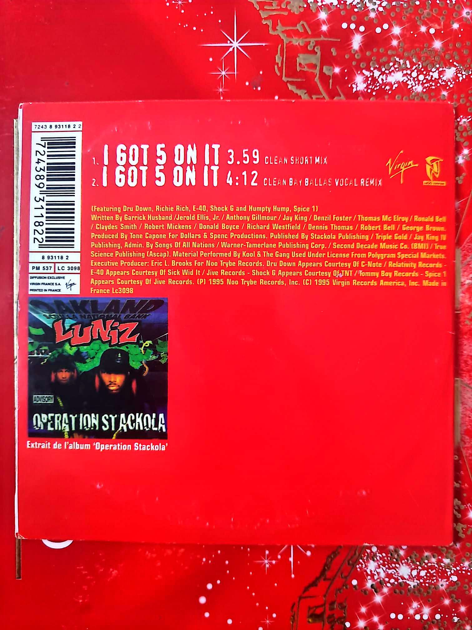 Luniz – I Got 5 On It CD Single Rap US Complet cd audio