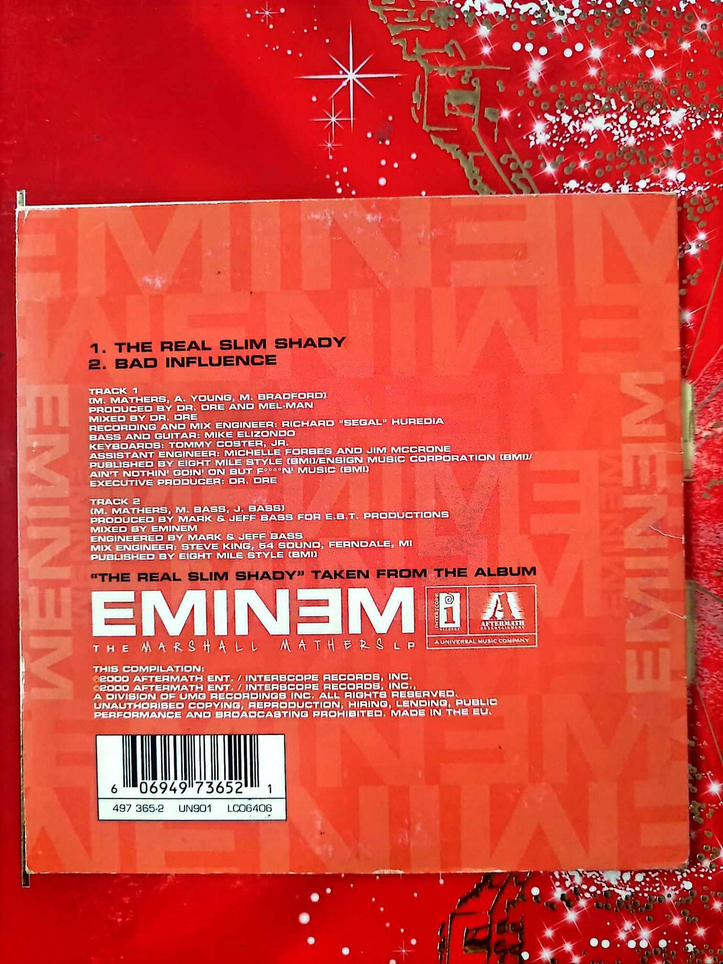 Eminem – The Real Slim Shady CD Single Rap US Complet cd single
