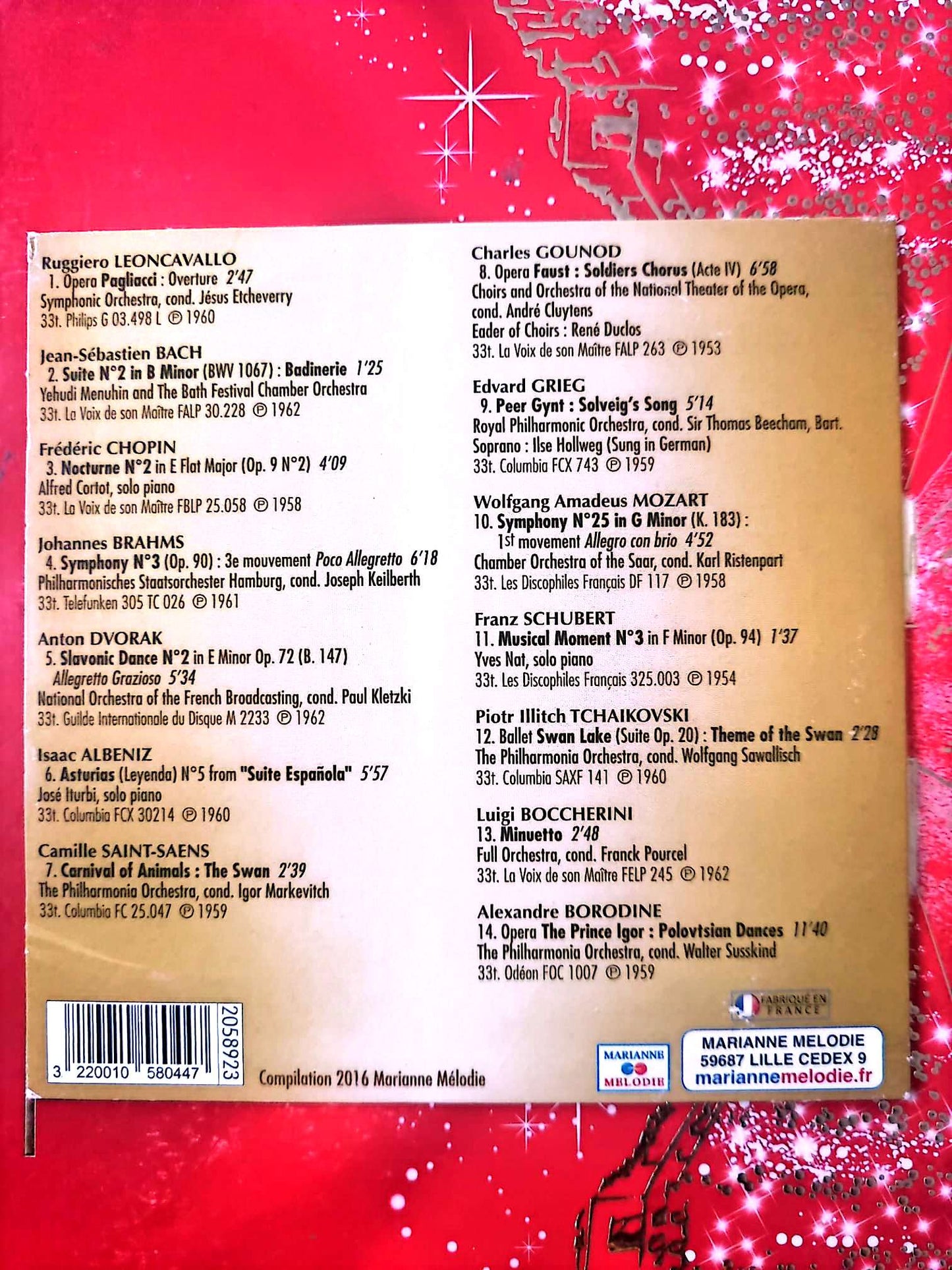 Best Classical Music Vol. 6 CD Compilation Musique Classique Complet cd audio