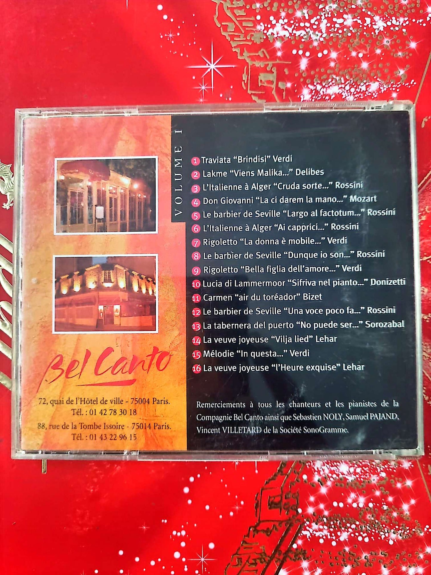 Bel Canto – Les Dîners Lyriques Vol. 1 CD Musique Lyrique Complet cd audio