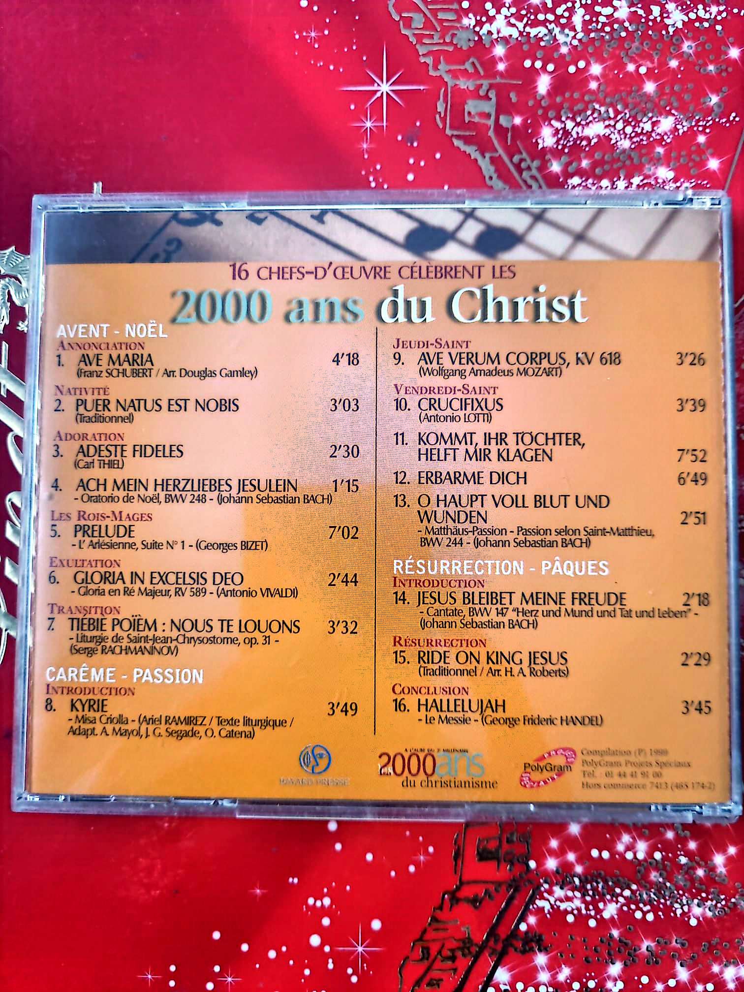 Les Chefs-d’Œuvre de la Musique Sacrée – 2000 ans du Christ CD Classique Complet cd audio
