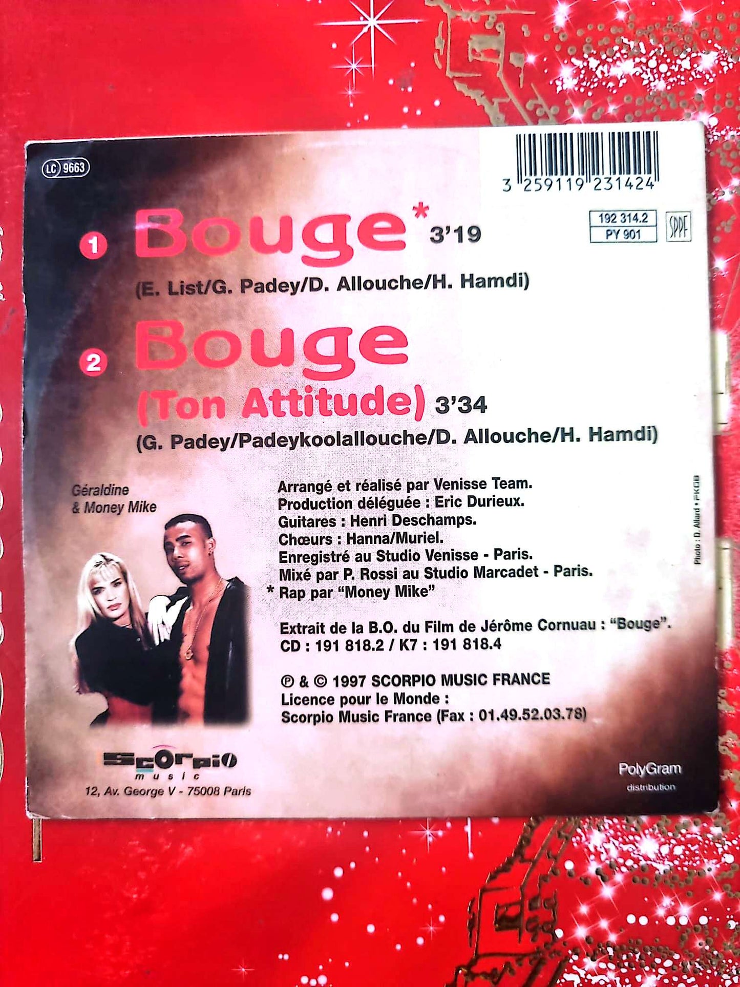 Géraldine – Bouge CD Single Variété Pop Française Complet cd single