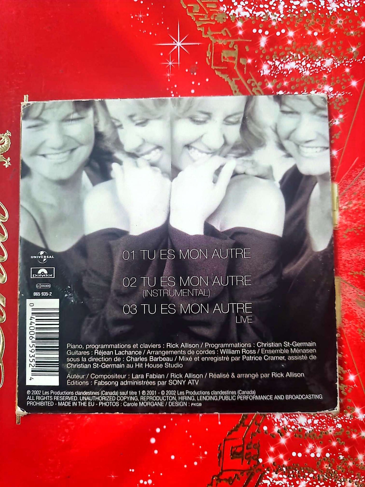 Lara Fabian & Maurane – Tu es mon autre CD Single Chanson Française Complet cd single
