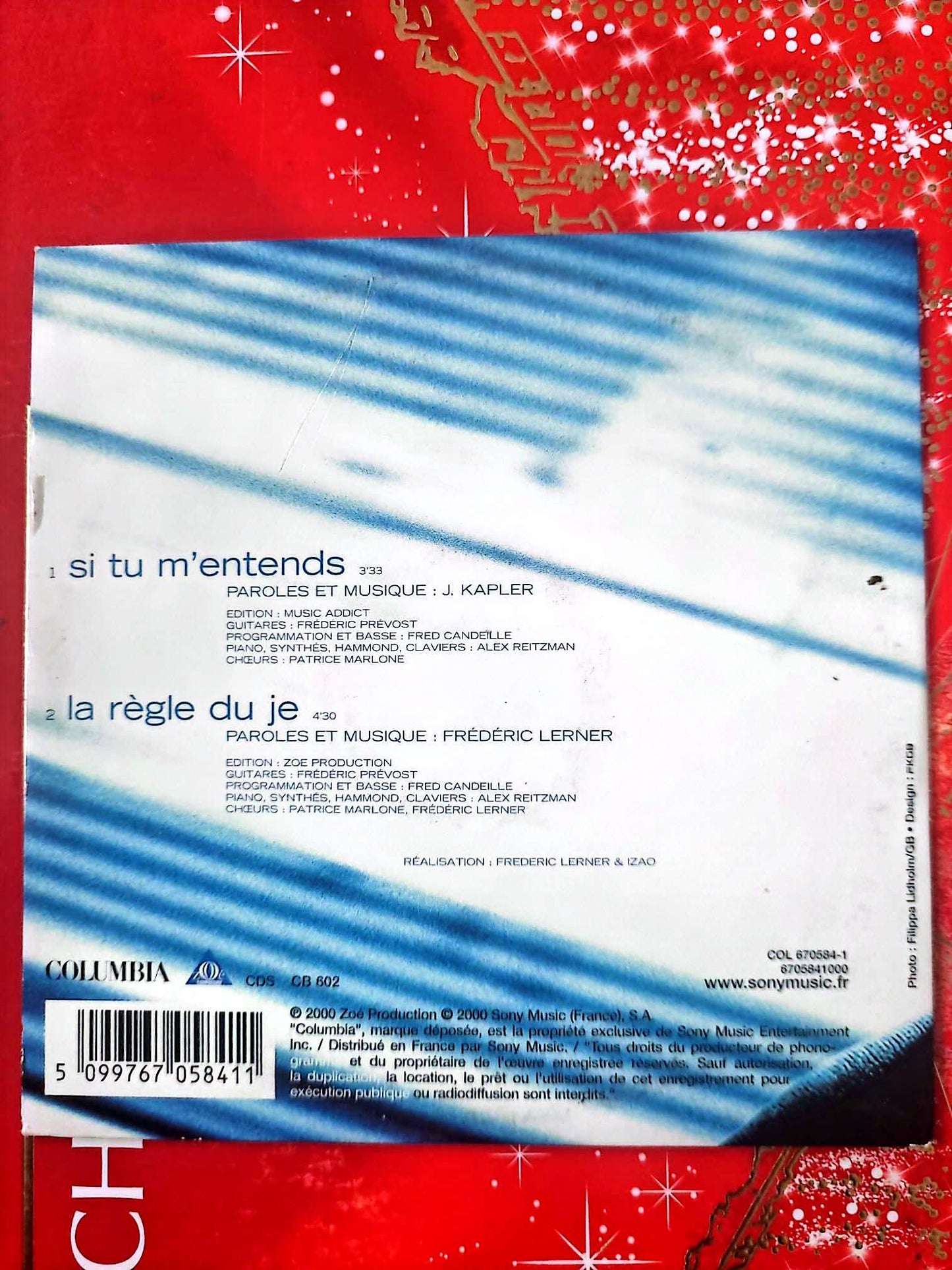 Frédéric Lerner – Si tu m’entends CD Single Chanson Française Complet cd single