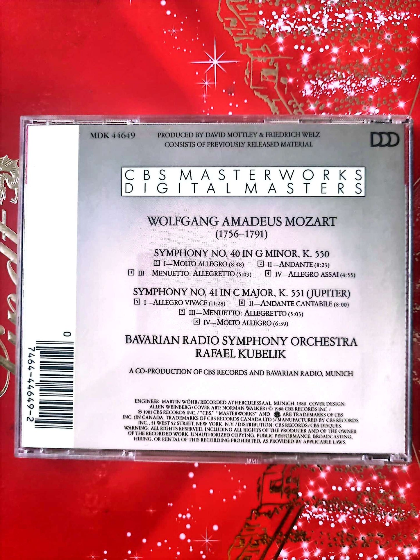 Mozart – Symphonies n°40 & n°41 Jupiter CD Classique Kubelík Complet cd audio