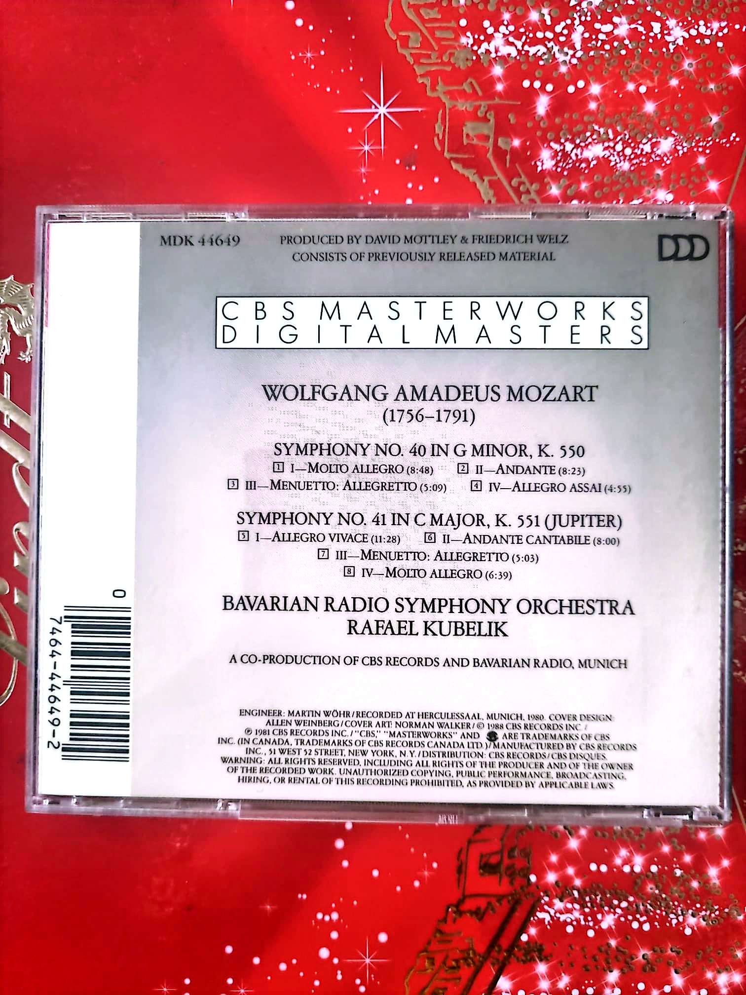 Mozart – Symphonies n°40 & n°41 Jupiter CD Classique Kubelík Complet cd audio