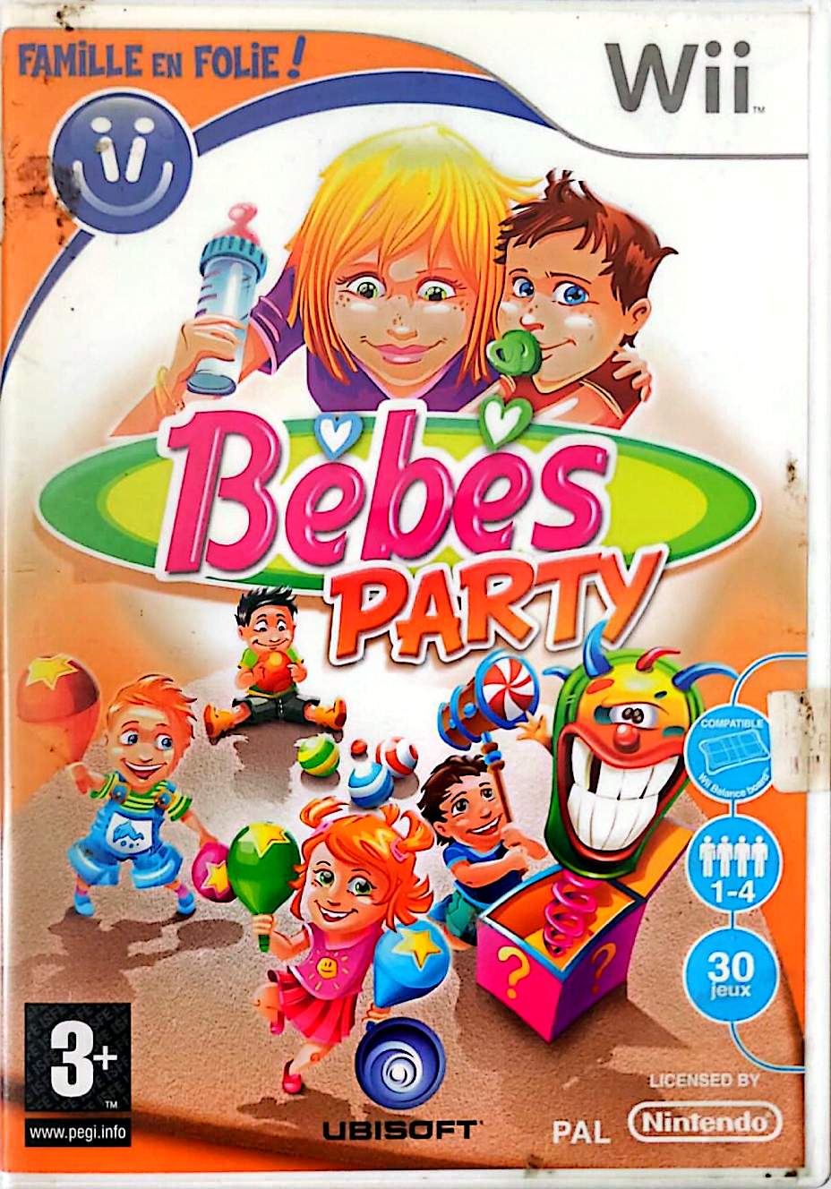 Bébés Party Wii – 30 Mini-Jeux Familiaux – Compatible Wii Balance Board – Version Française PAL – Nintendo Wii