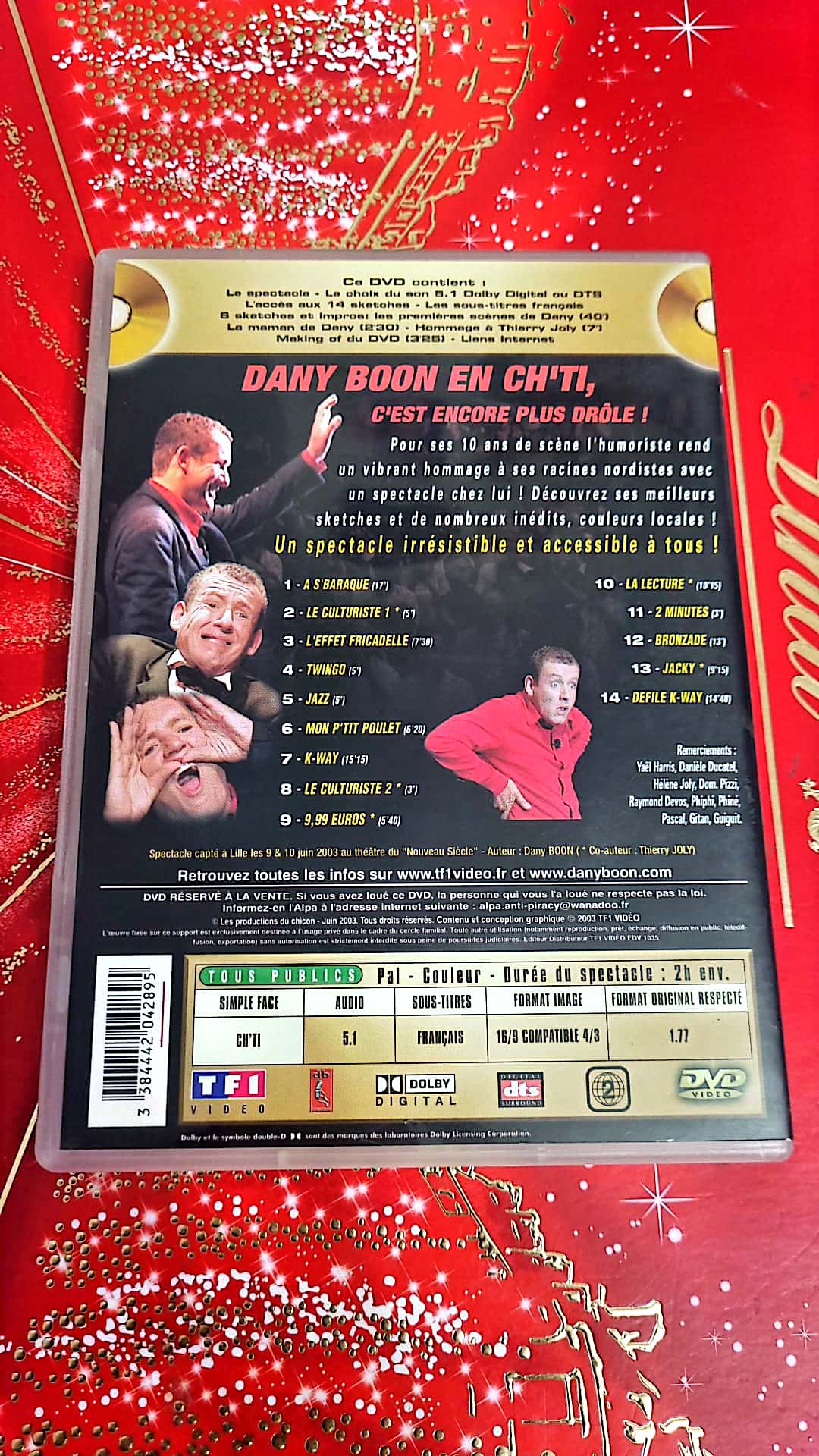 DVD Dany boon à s'baraque et en ch'ti