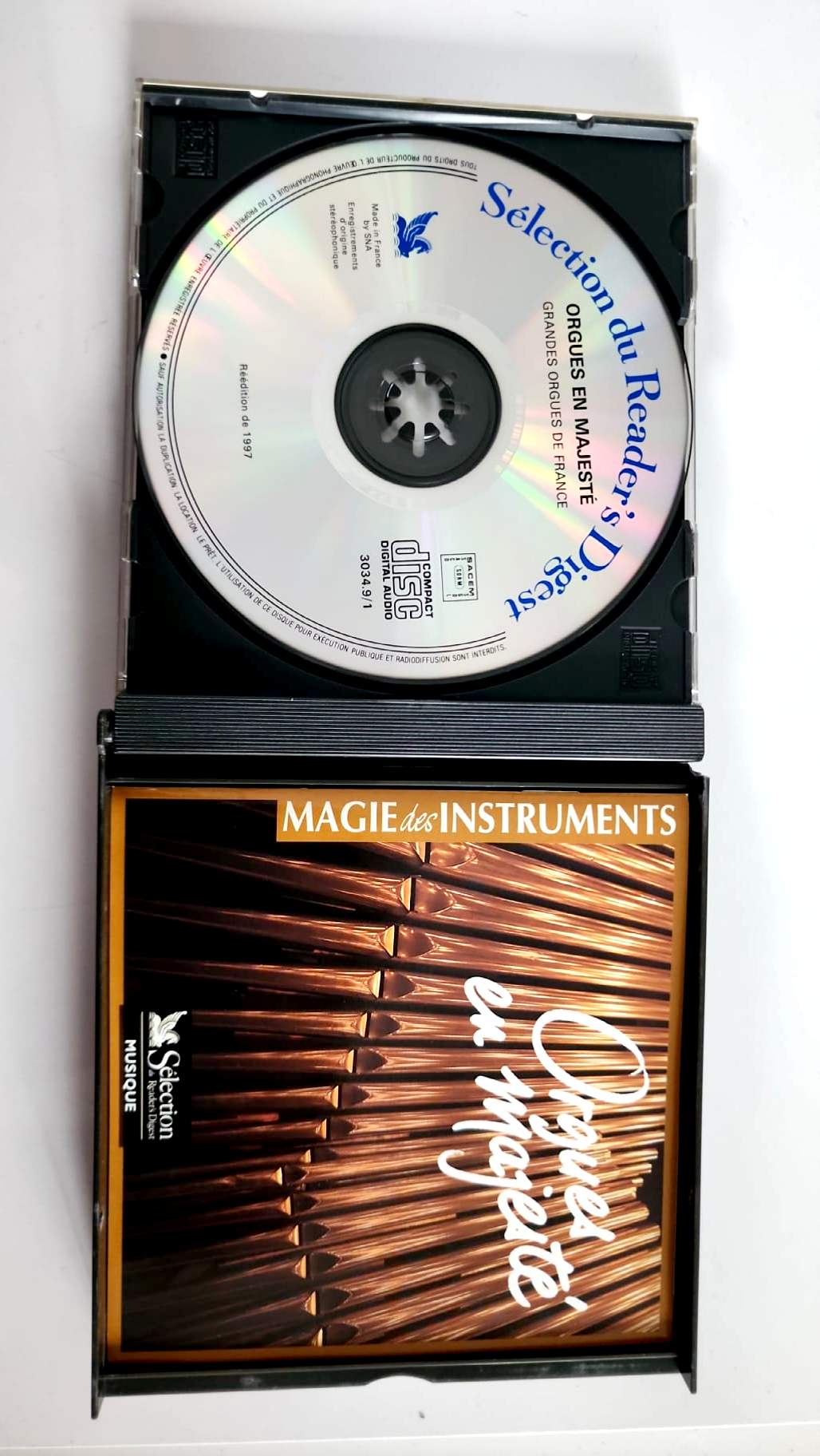 Orgues en majesté – Sélection du Reader’s Digest – Coffret incomplet, 2 CD – Bon état