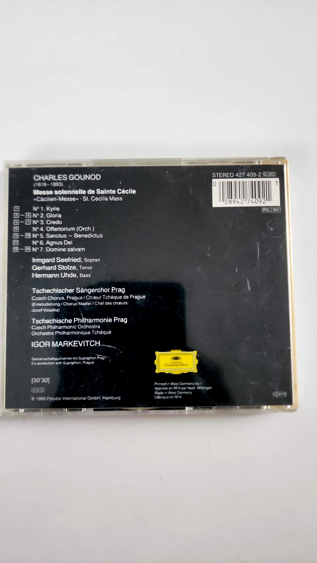 Gounod – Messe solennelle de Sainte Cécile – Igor Markevitch – CD audio – Bon état