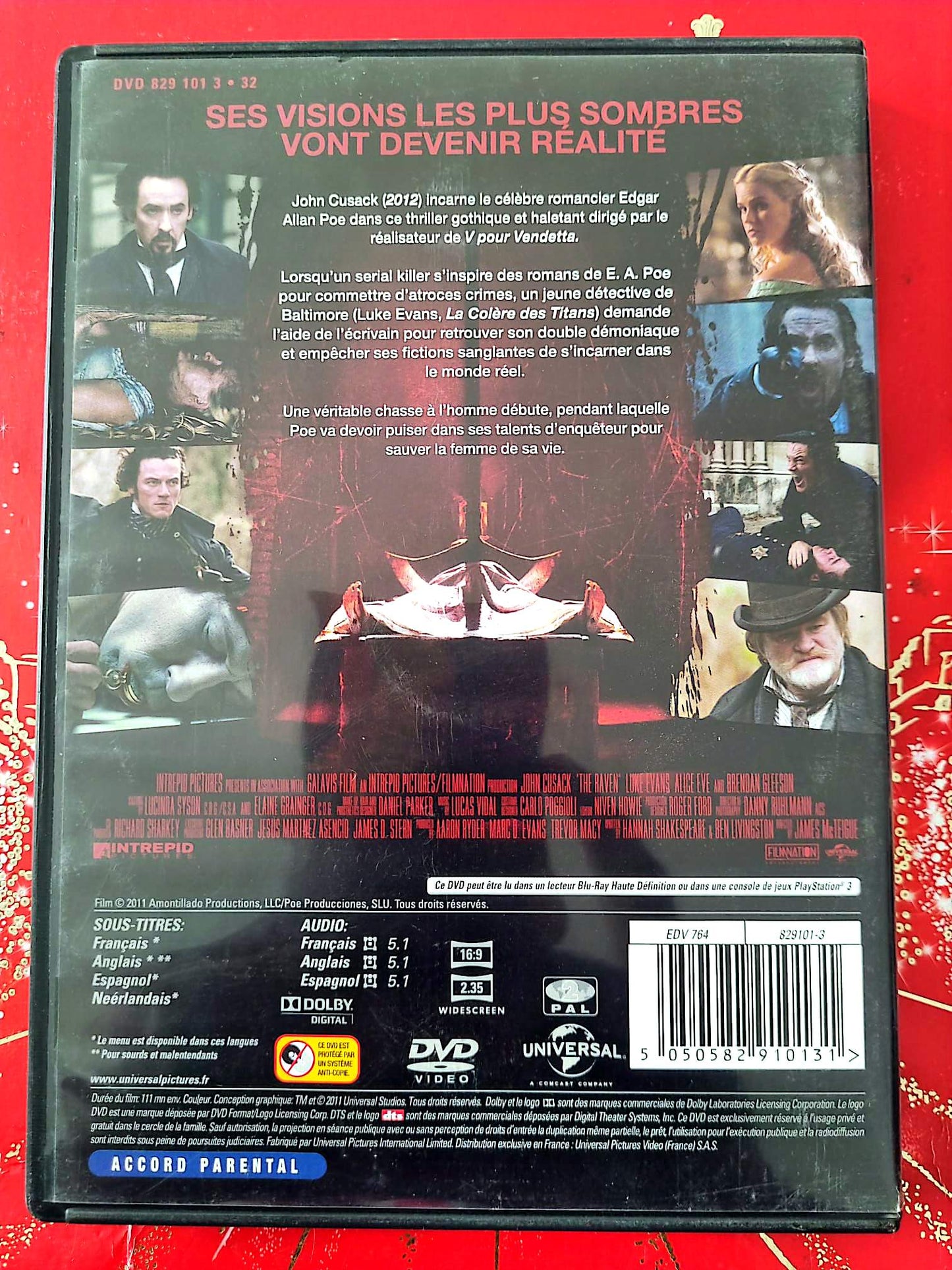 L’Ombre du Mal DVD Thriller Policier – John Cusack Edgar Allan Poe – Version Française PAL – Universal