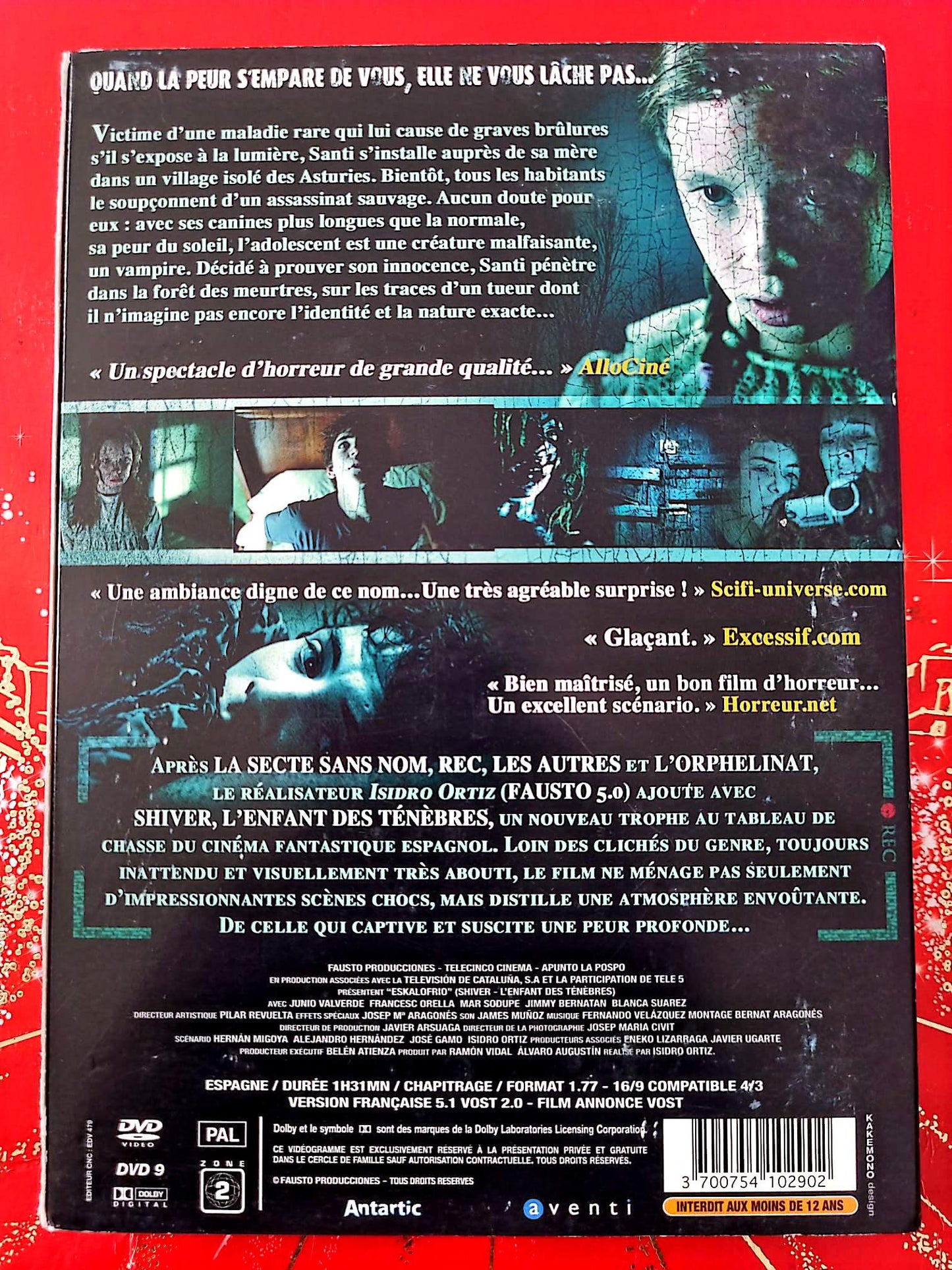 Shiver L’Enfant des Ténèbres DVD Film Horreur Fantastique – Isidro Ortiz – Version Française PAL –