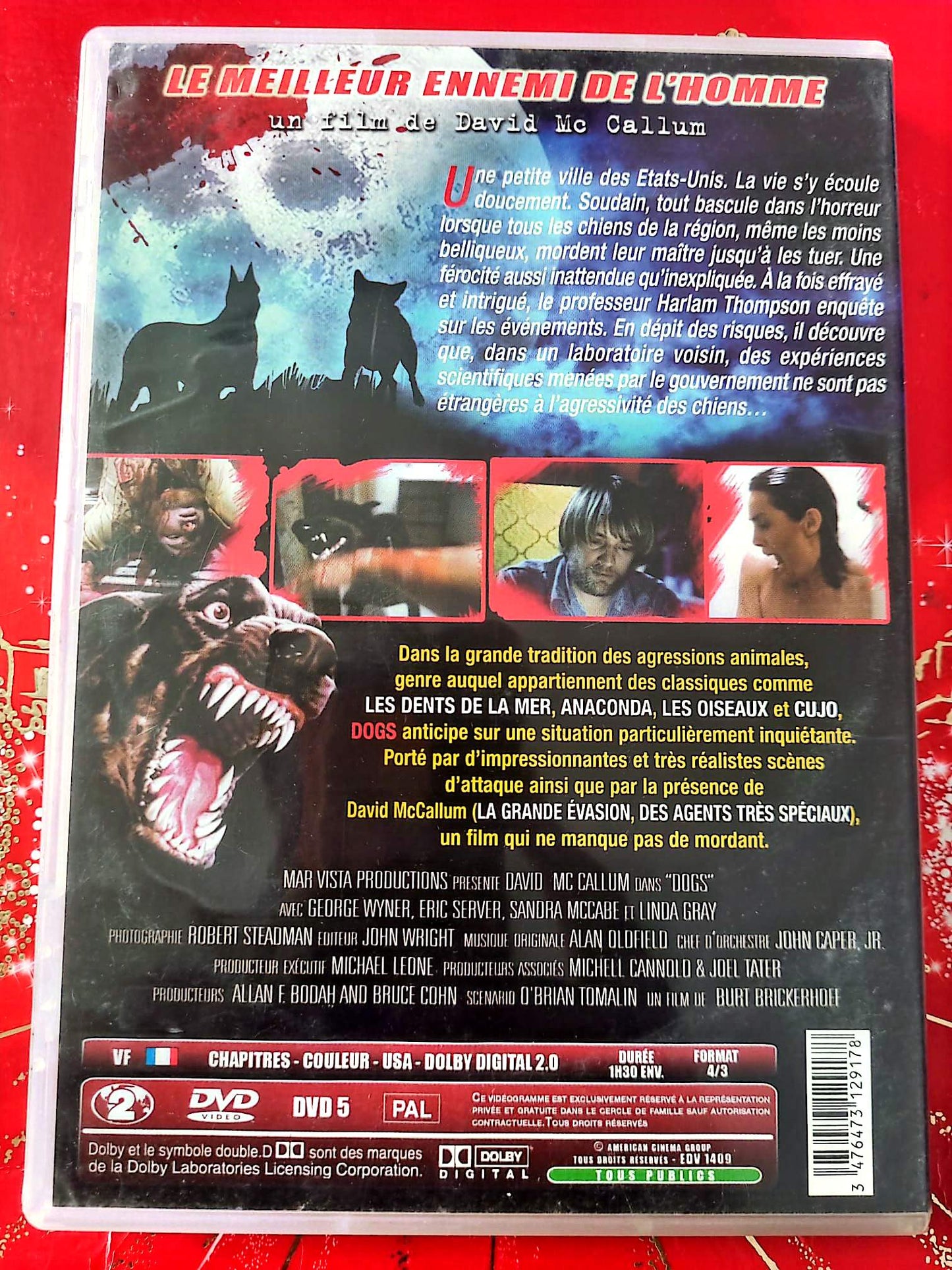 Dogs DVD Film Horreur Attaque Animale – Chiens Tueurs – Version Française PAL –