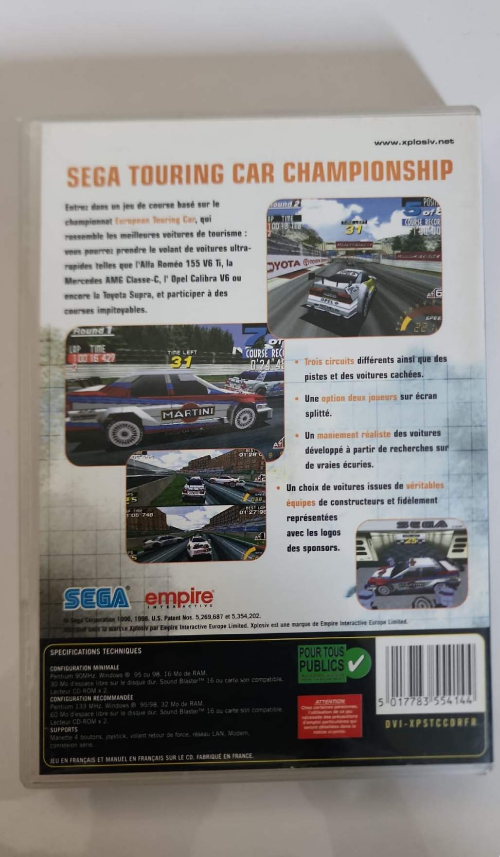 SEGA Touring Car Championship – Jeu PC CD-ROM – Course Automobile Arcade – SEGA – Windows