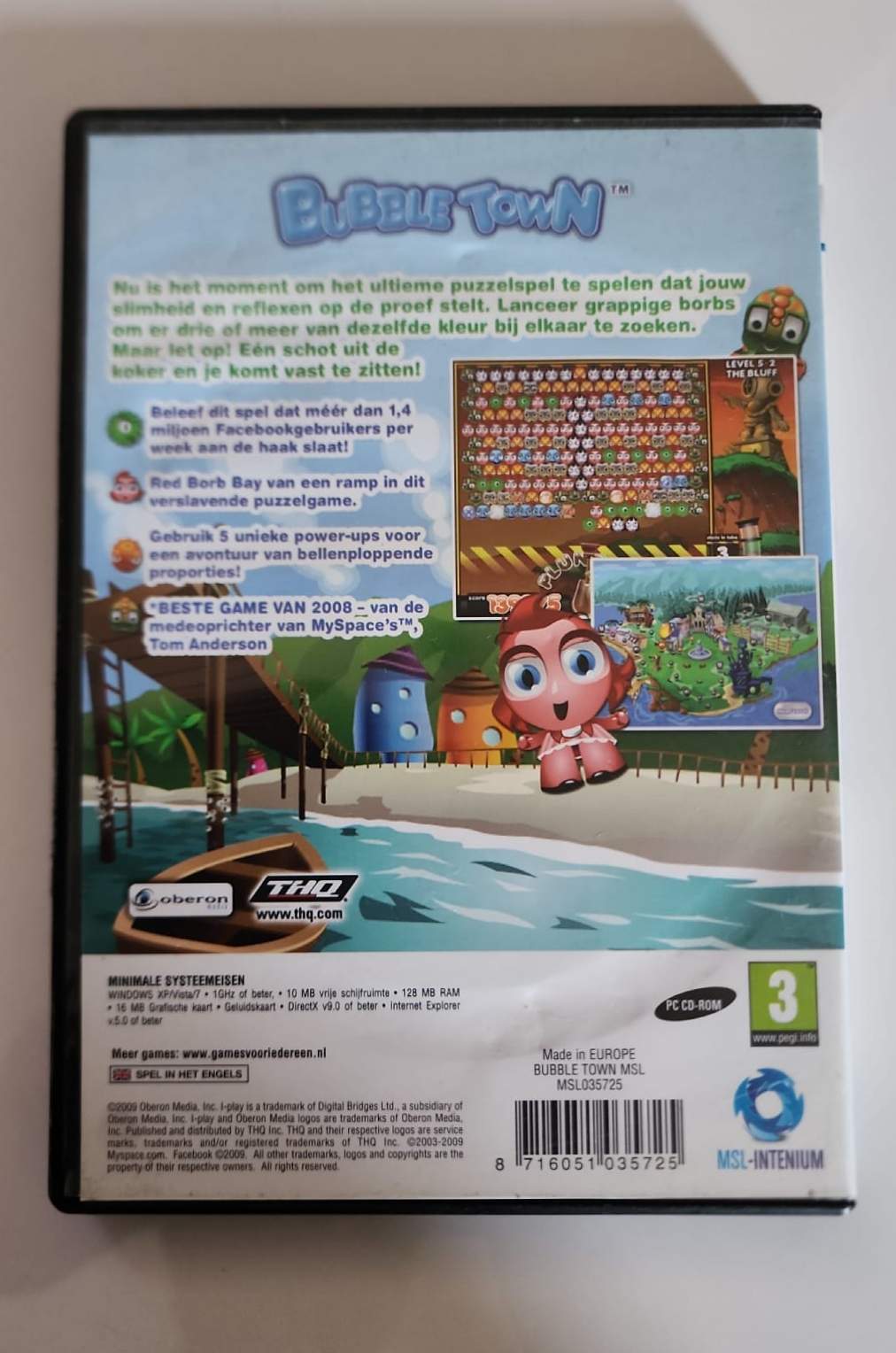 Bubble Town – Jeu PC CD-ROM – Puzzle Réflexion Bulles – THQ / Oberon Media – Windows
