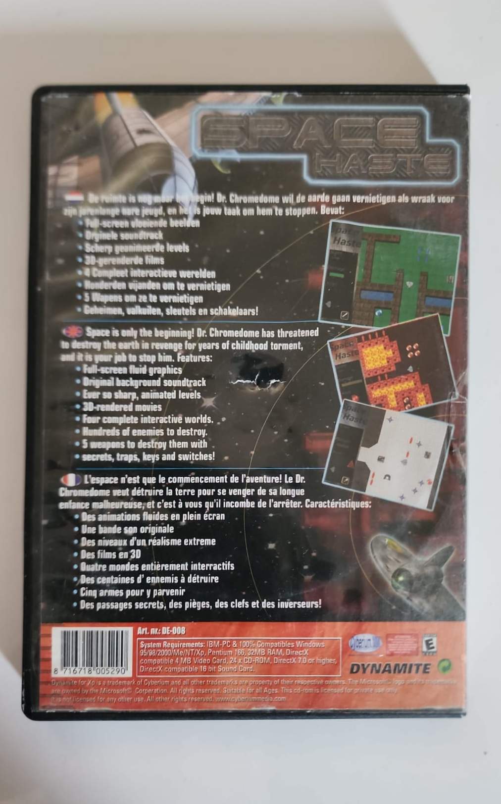 Space Haste – Jeu PC CD-ROM – Space Shooter Arcade – Iceberg Interactive – Version Française