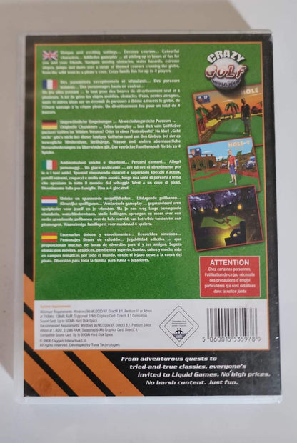 Crazy Golf World Tour – Jeu PC CD-ROM Occasion – Mini-Golf Arcade Fun – Liquid Games – Windows