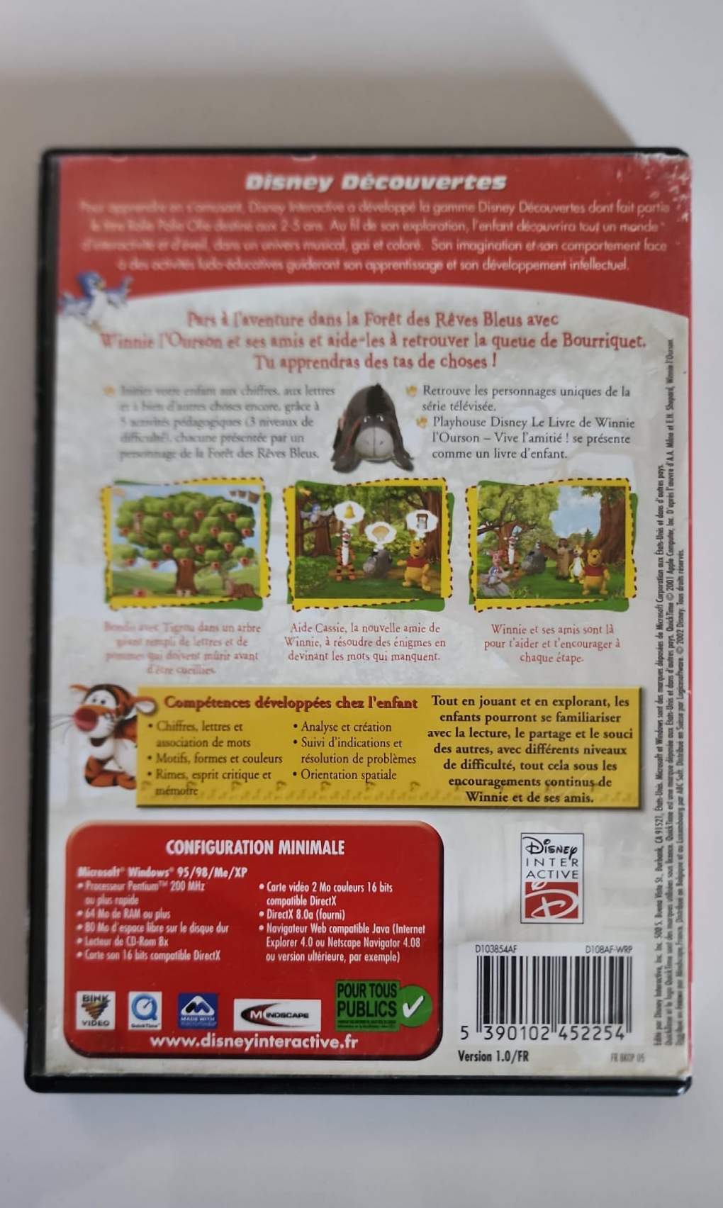 Disney Découvertes : Winnie l'Ourson Vive l'Amitié – PC CD-ROM – Jeu Éducatif Enfants 2-5 ans – Disney Interactive
