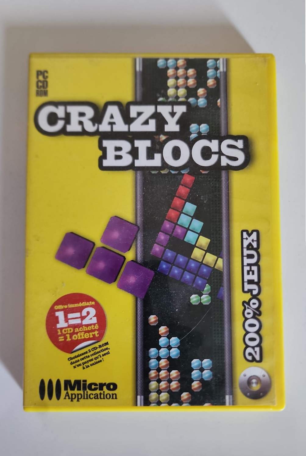 Crazy Blocs – Jeu PC CD-ROM – Puzzle Réflexion Addictif – 3 Modes de Jeu – Micro Application – Windows